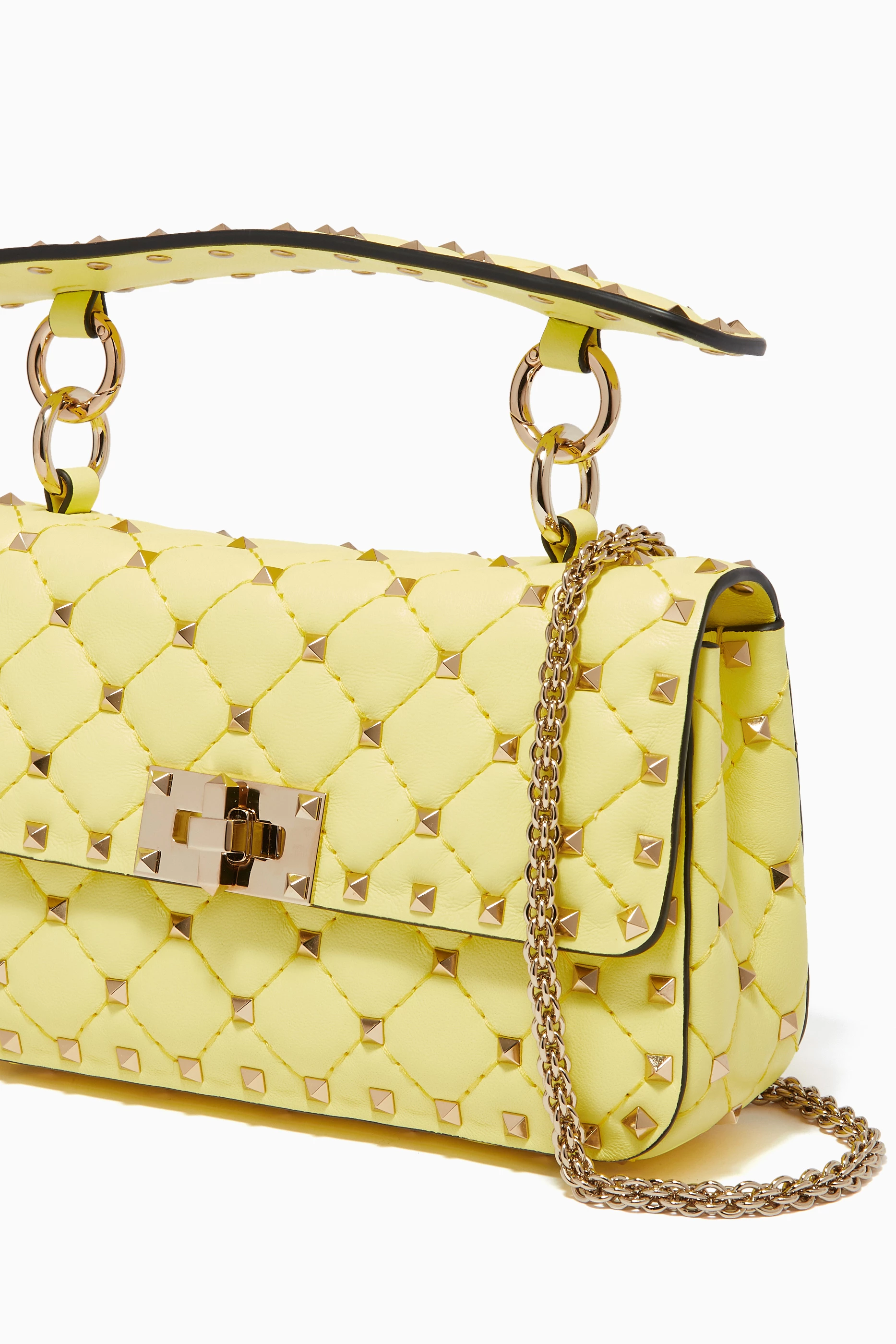 Yellow valentino rockstud top
