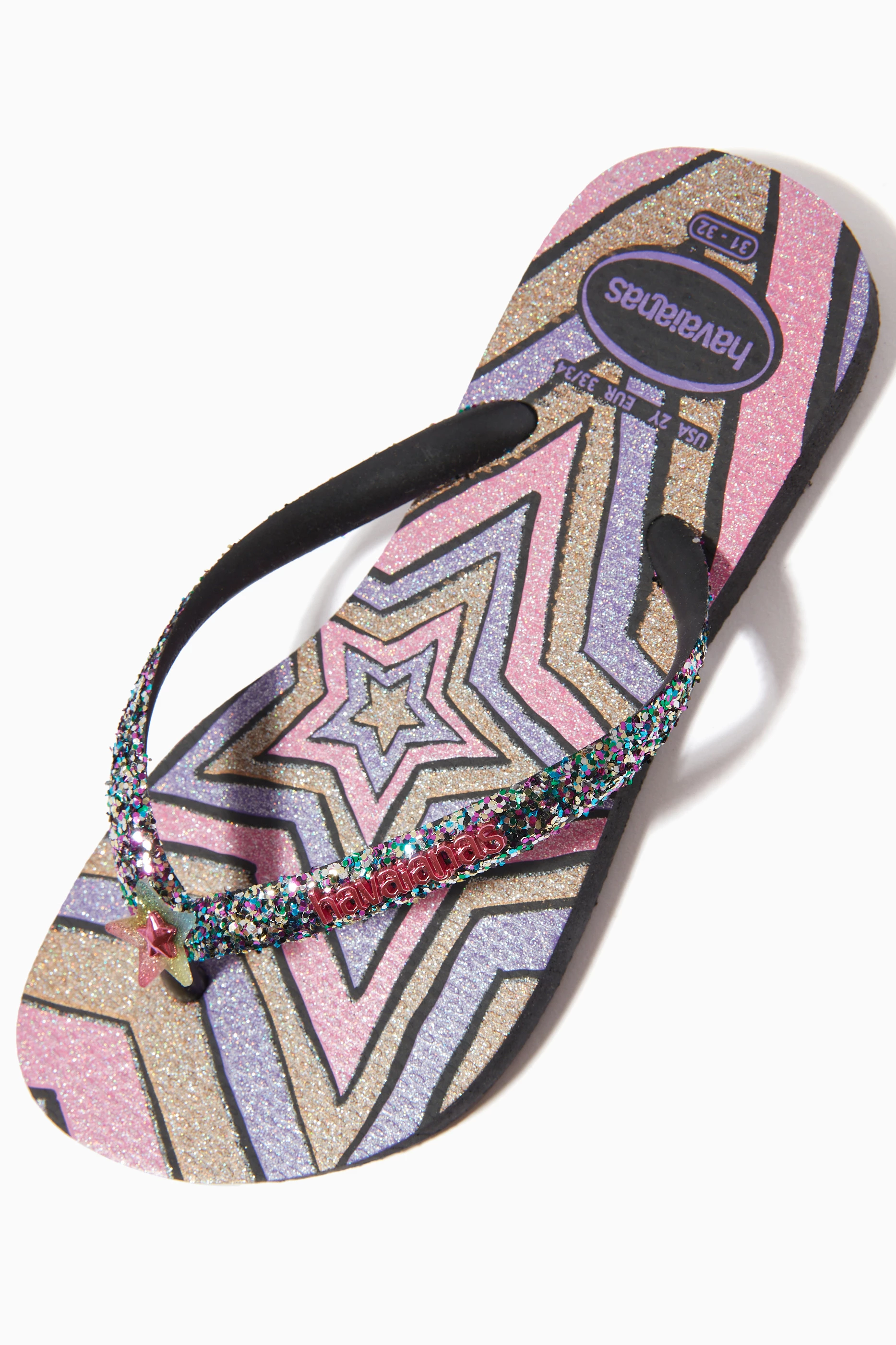 Buy Havaianas Multicolour Glitter Star Flip Flops For Girls Online Ounass UAE