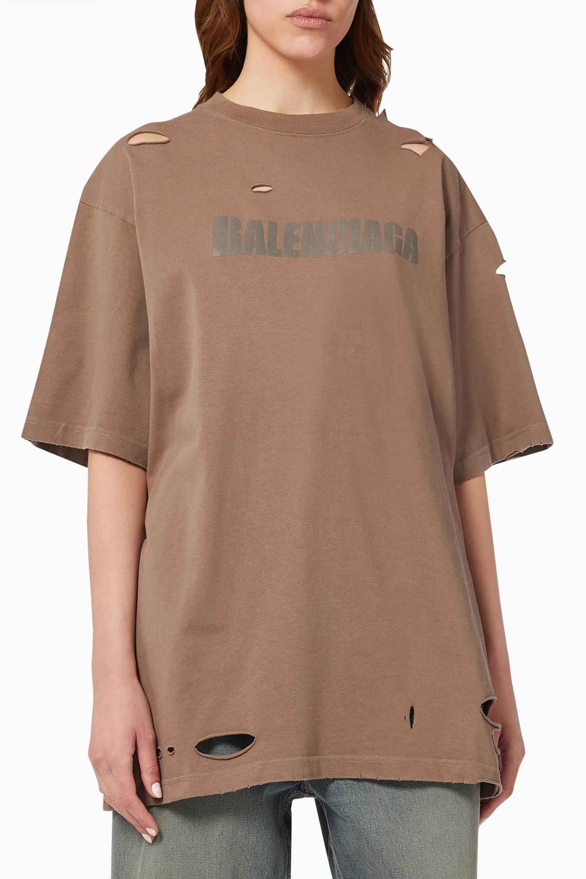 Balenciaga ripped t shirt deals