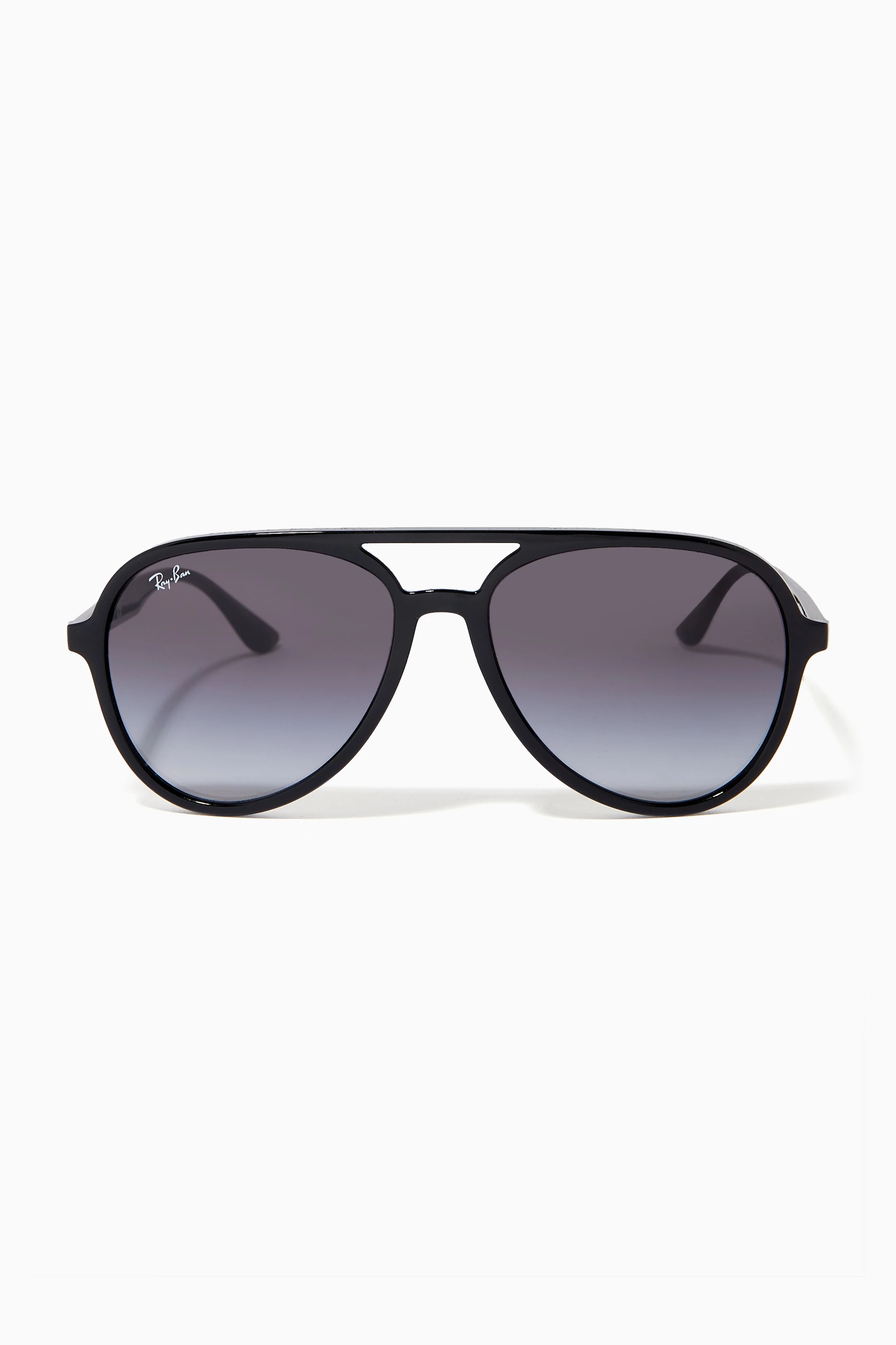 Ray ban black plastic aviators hot sale