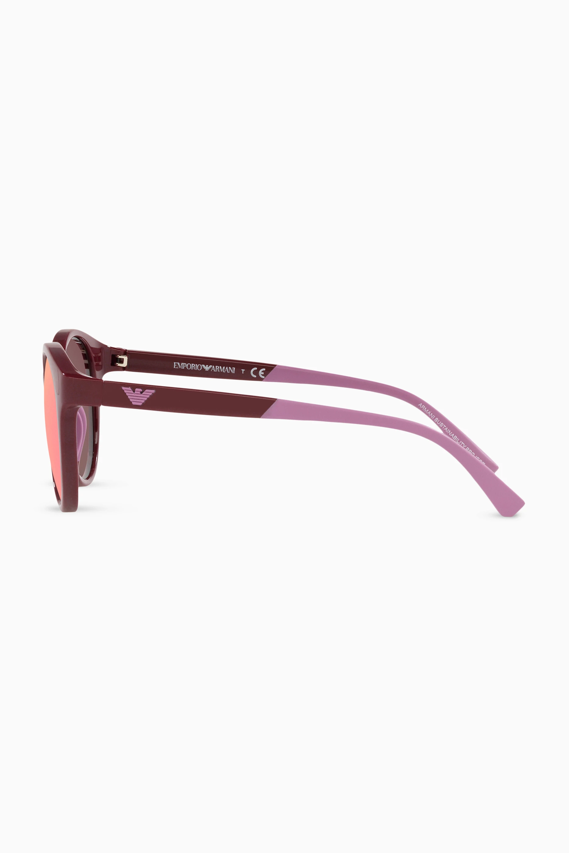 Buy Emporio Armani Red Round Frame Sunglasses in Acetate For Girls Online Ounass UAE