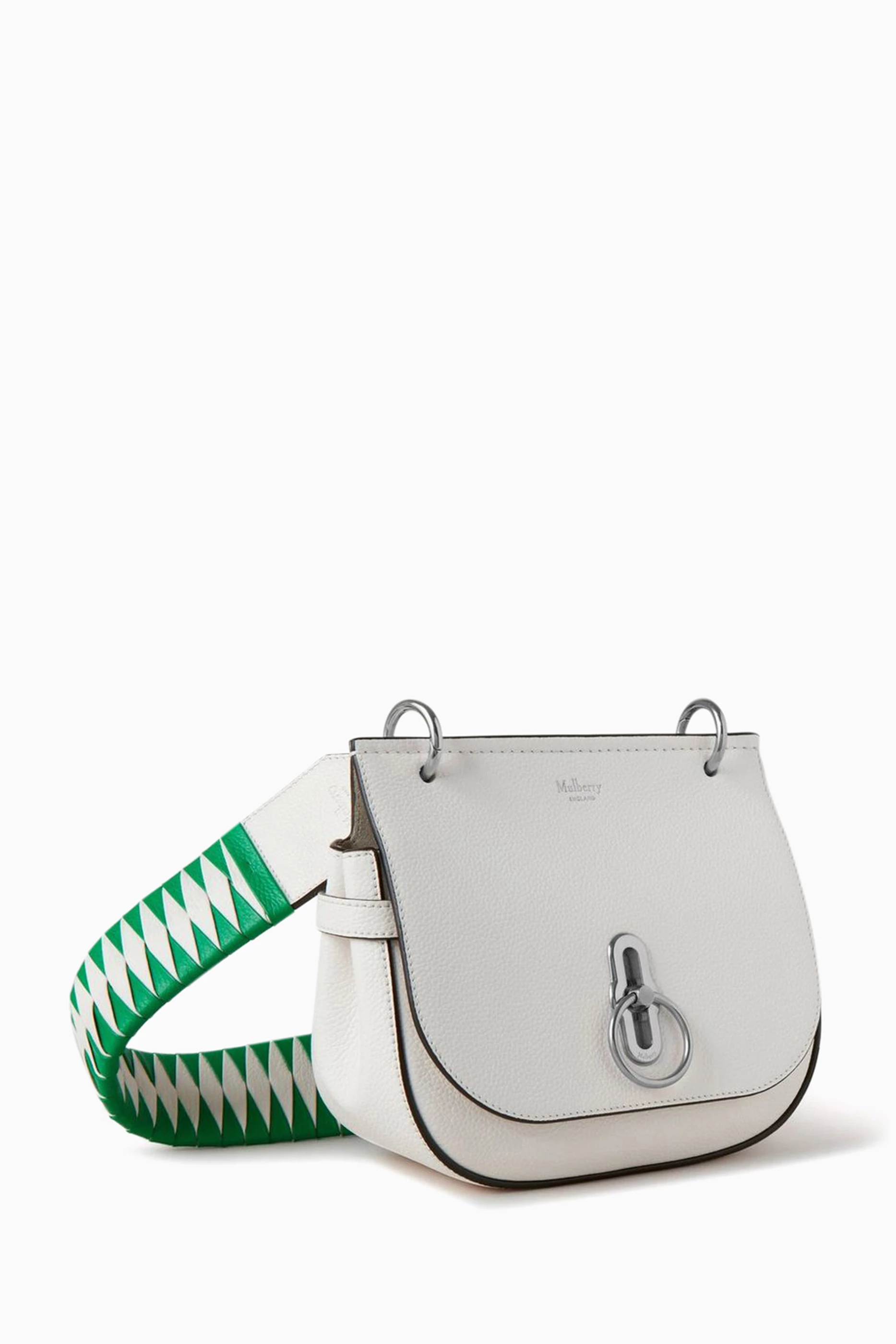 Buy Mulberry White Small Amberley Satchel Bag in Small Classic Grain Leather For Women Online Ounass UAE
