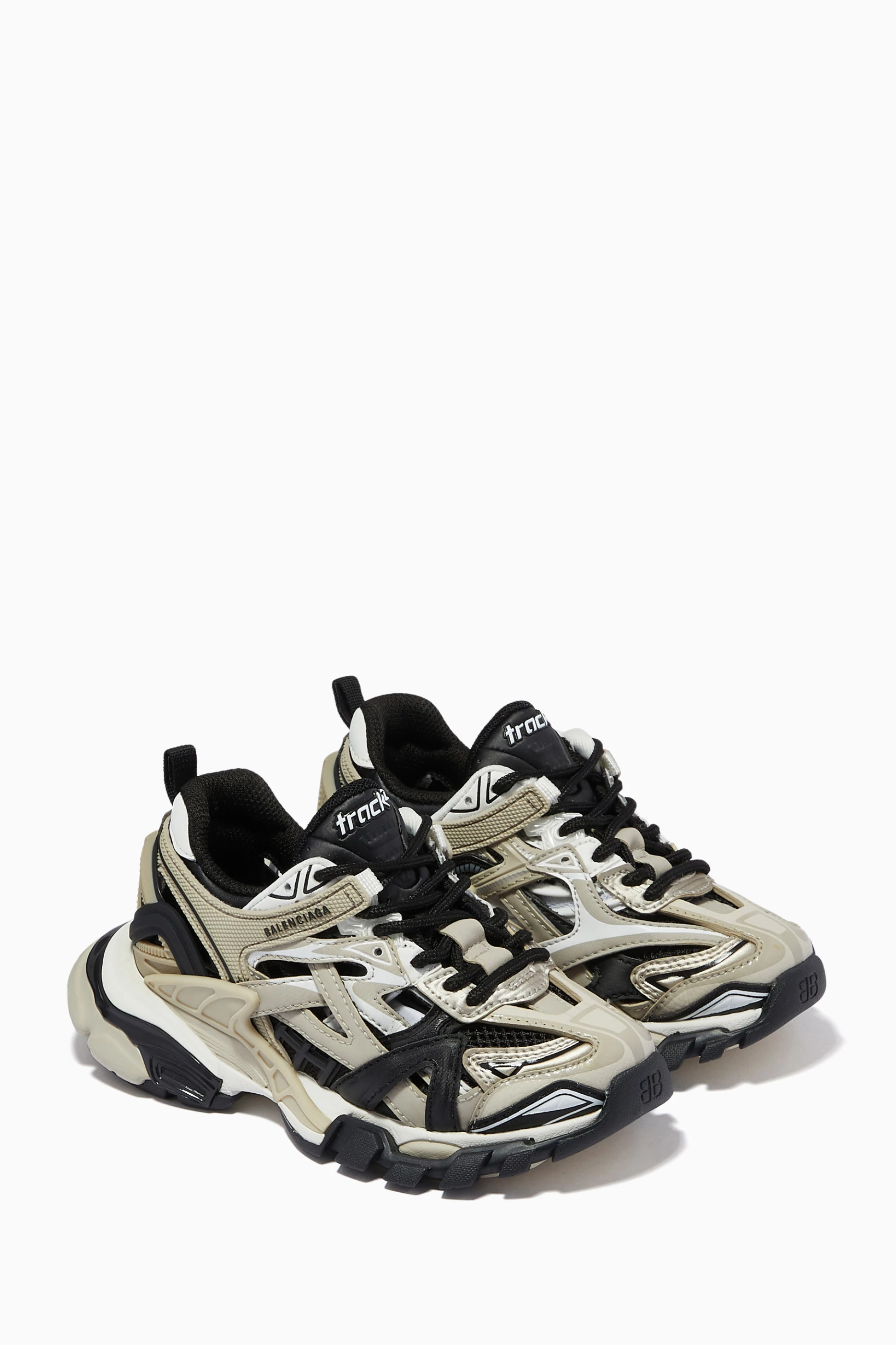 Buy Balenciaga Neutral Sneakers in Mesh Nylon For Boys