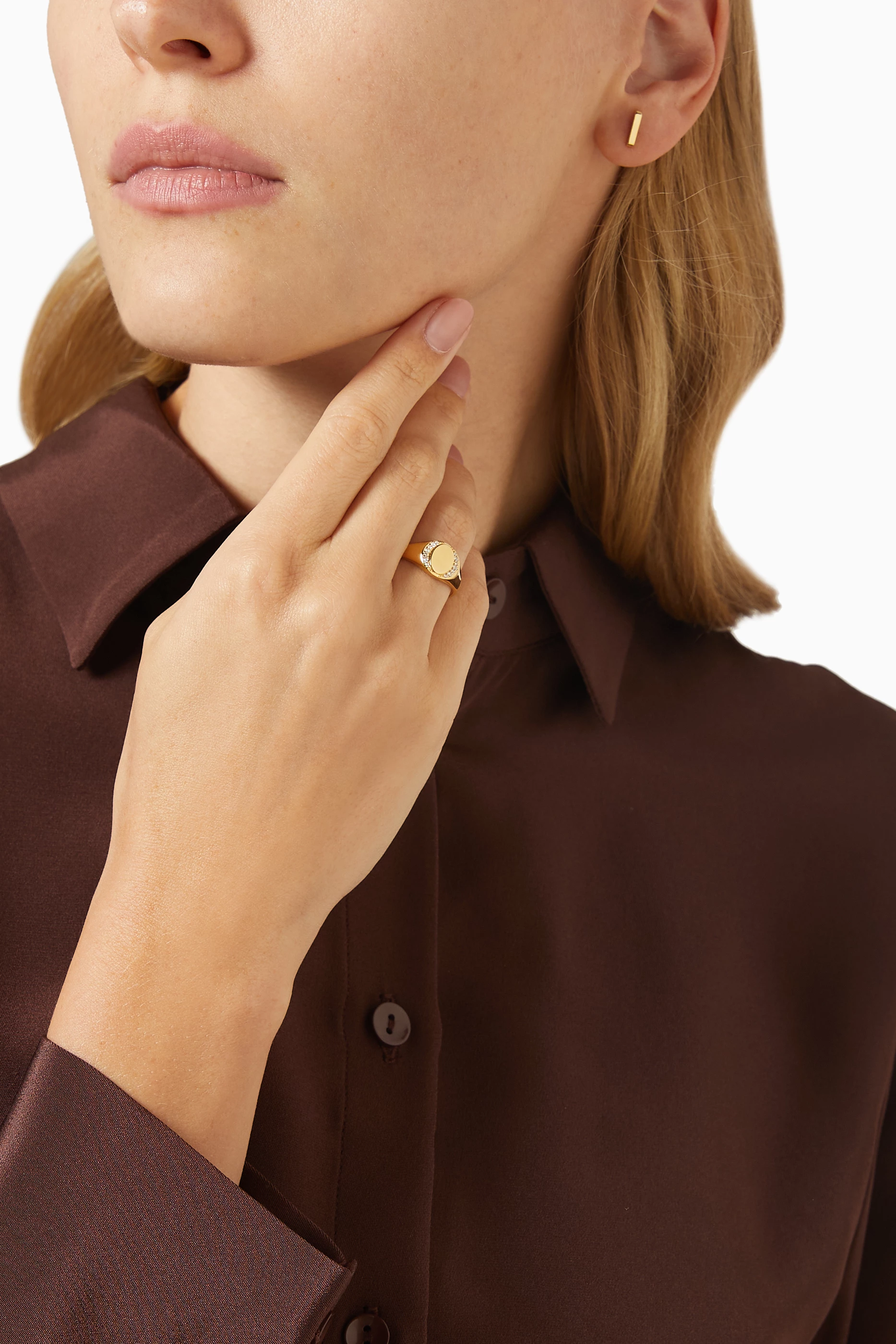 Buy Astley Clarke Gold Biography Sapphire Signet Ring in 18kt Gold Vermeil For Women Online Ounass UAE