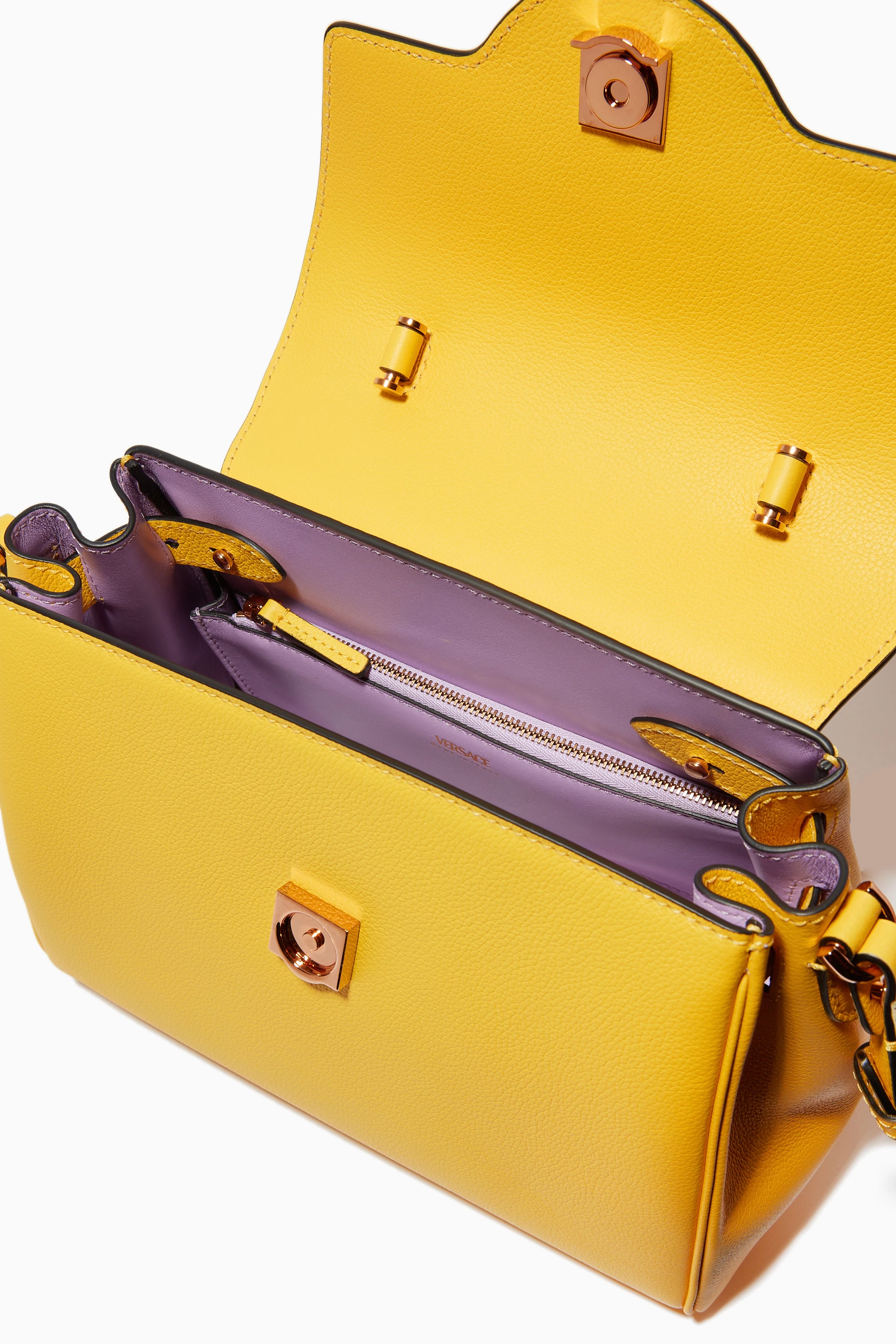 Buy Versace Yellow La Medusa Medium Bag in Leather For Women Online Ounass UAE