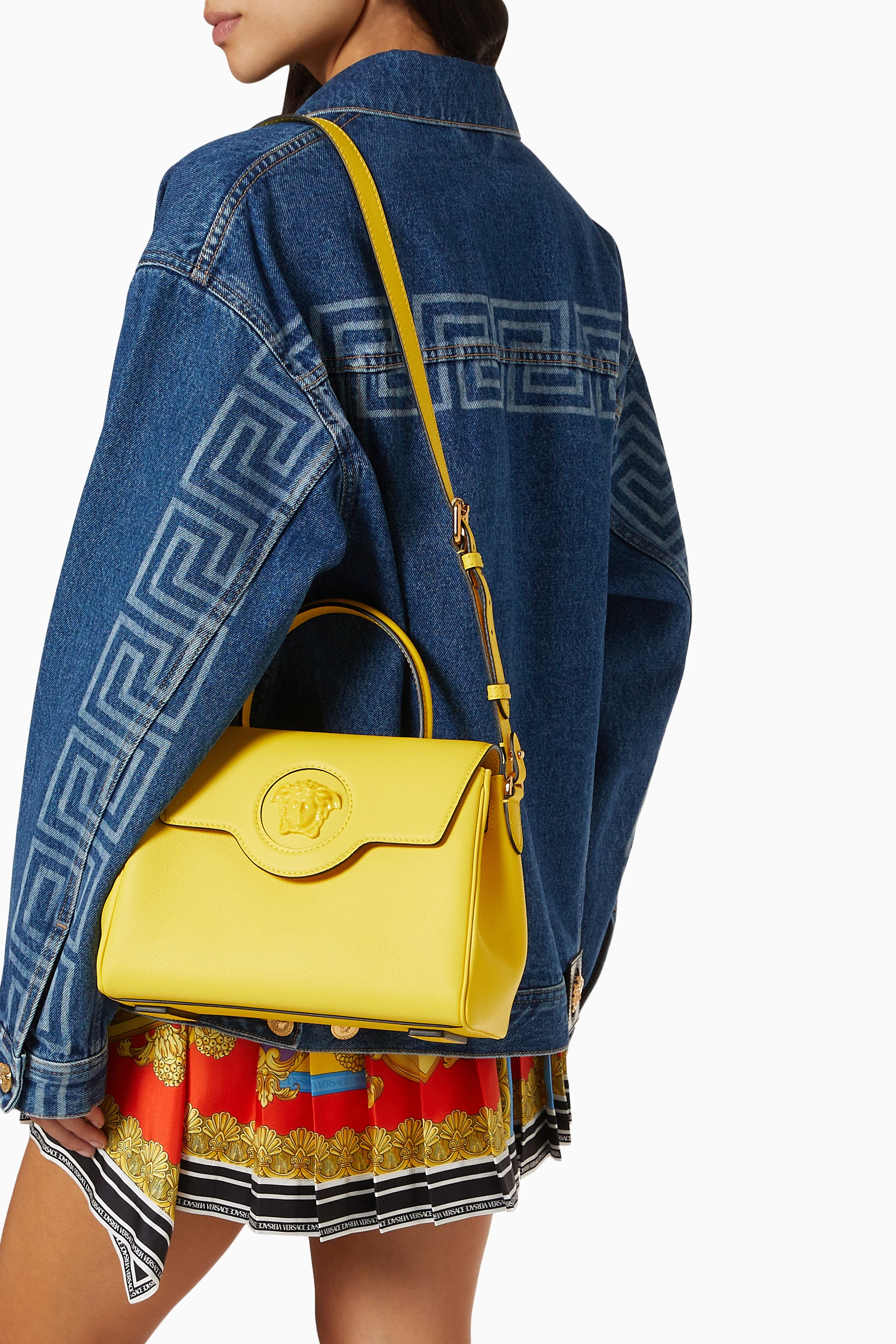Yellow versace bag hot sale