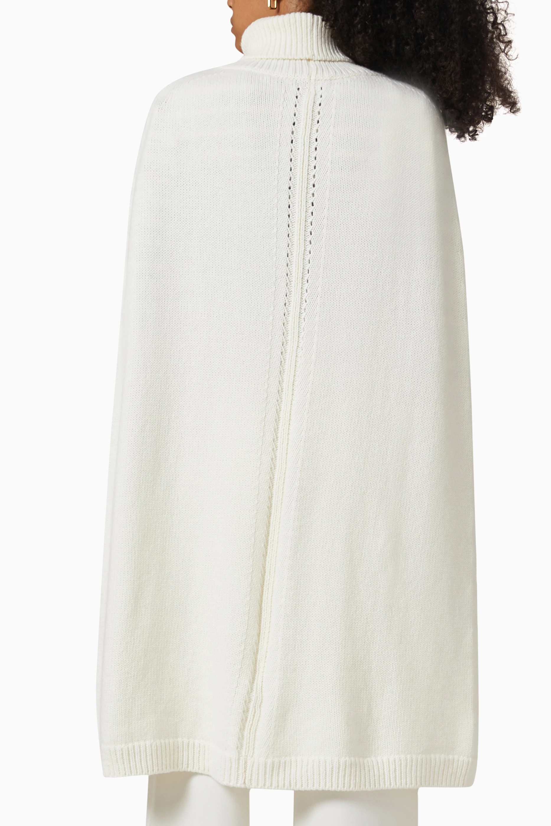 Cashmere turtleneck poncho cheap