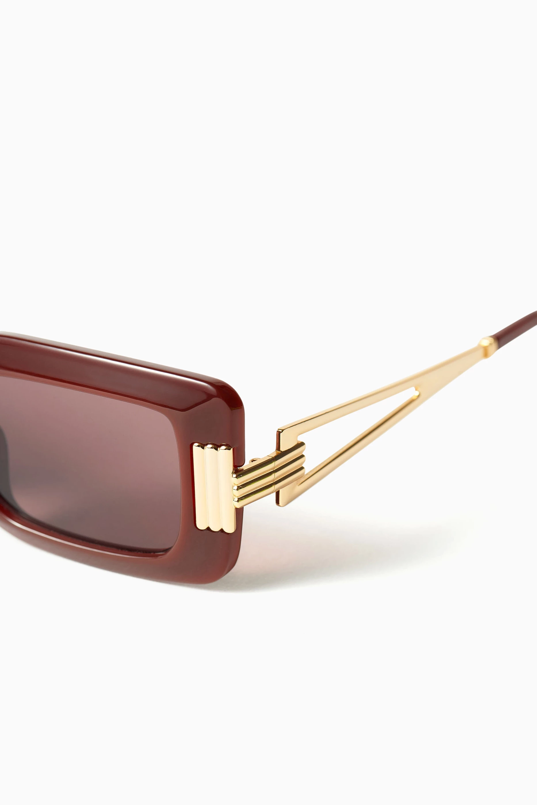 Buy Le Specs Burgundy x Missoma Orion Ridge Sunglasses in  display picture 3