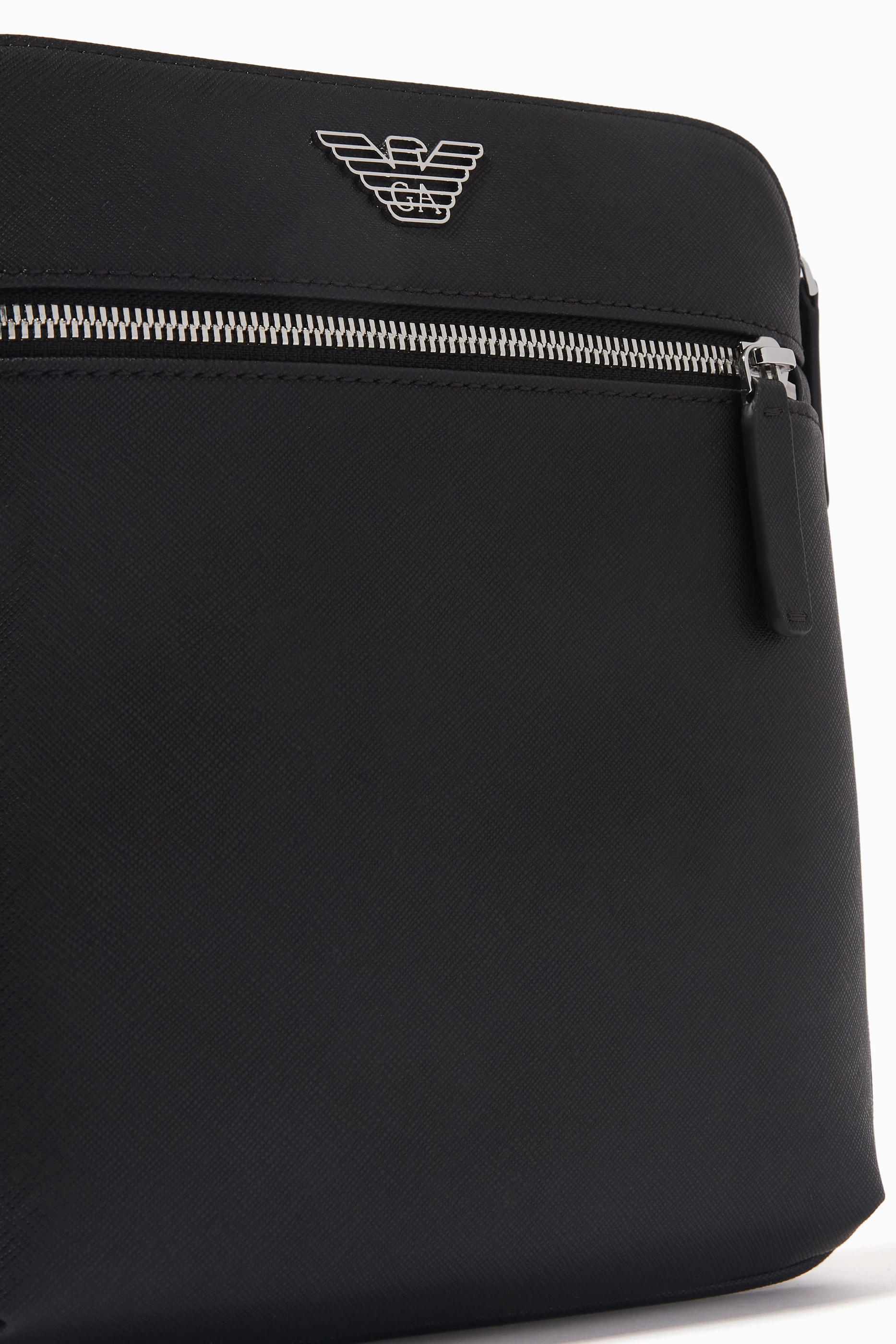 Buy Emporio Armani Black Crossbody Bag in Faux Leather For Men Online Ounass UAE