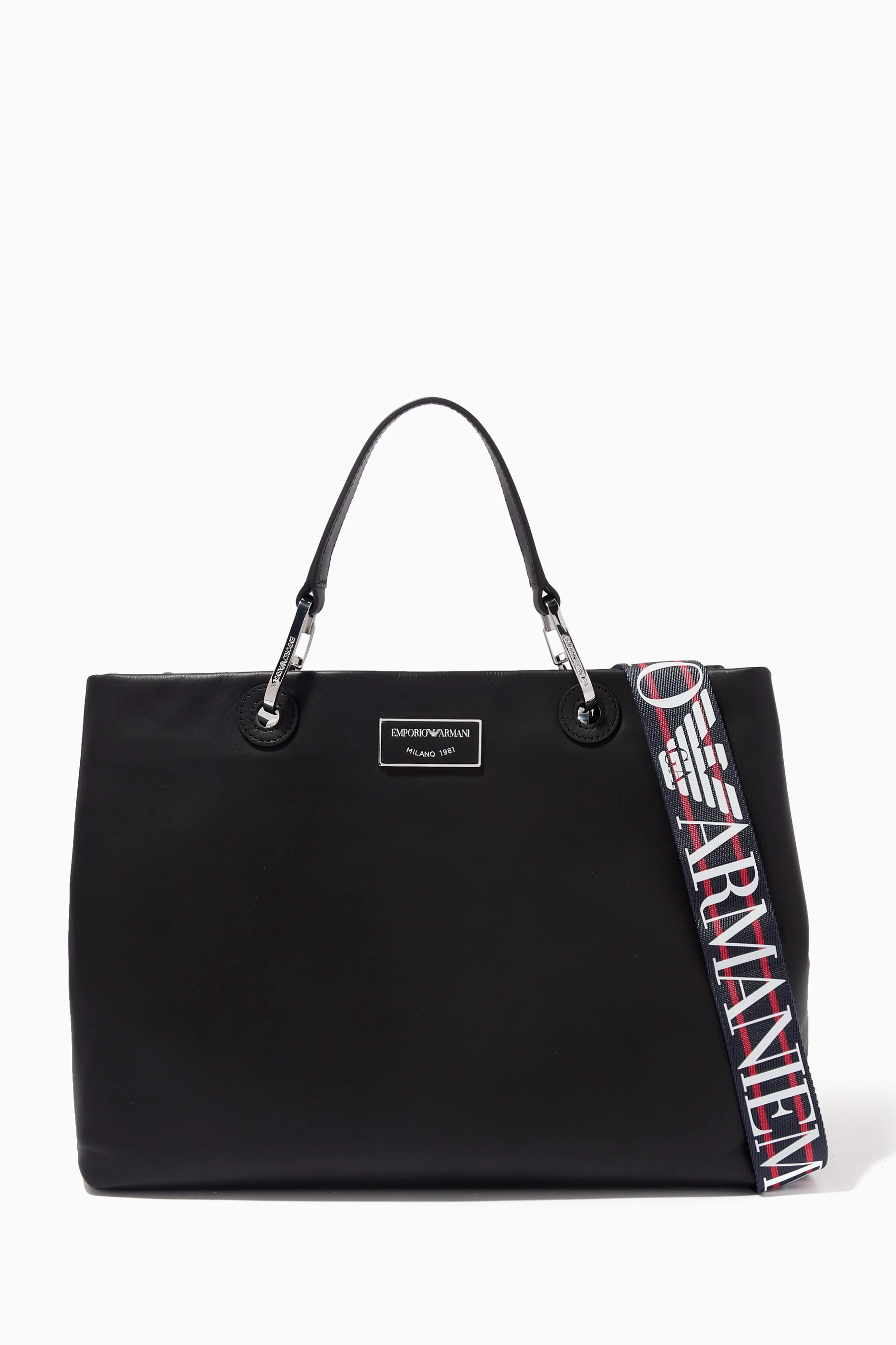 Buy Emporio Armani Black My EA Medium Tote Bag in Eco Leather For Women Online Ounass UAE