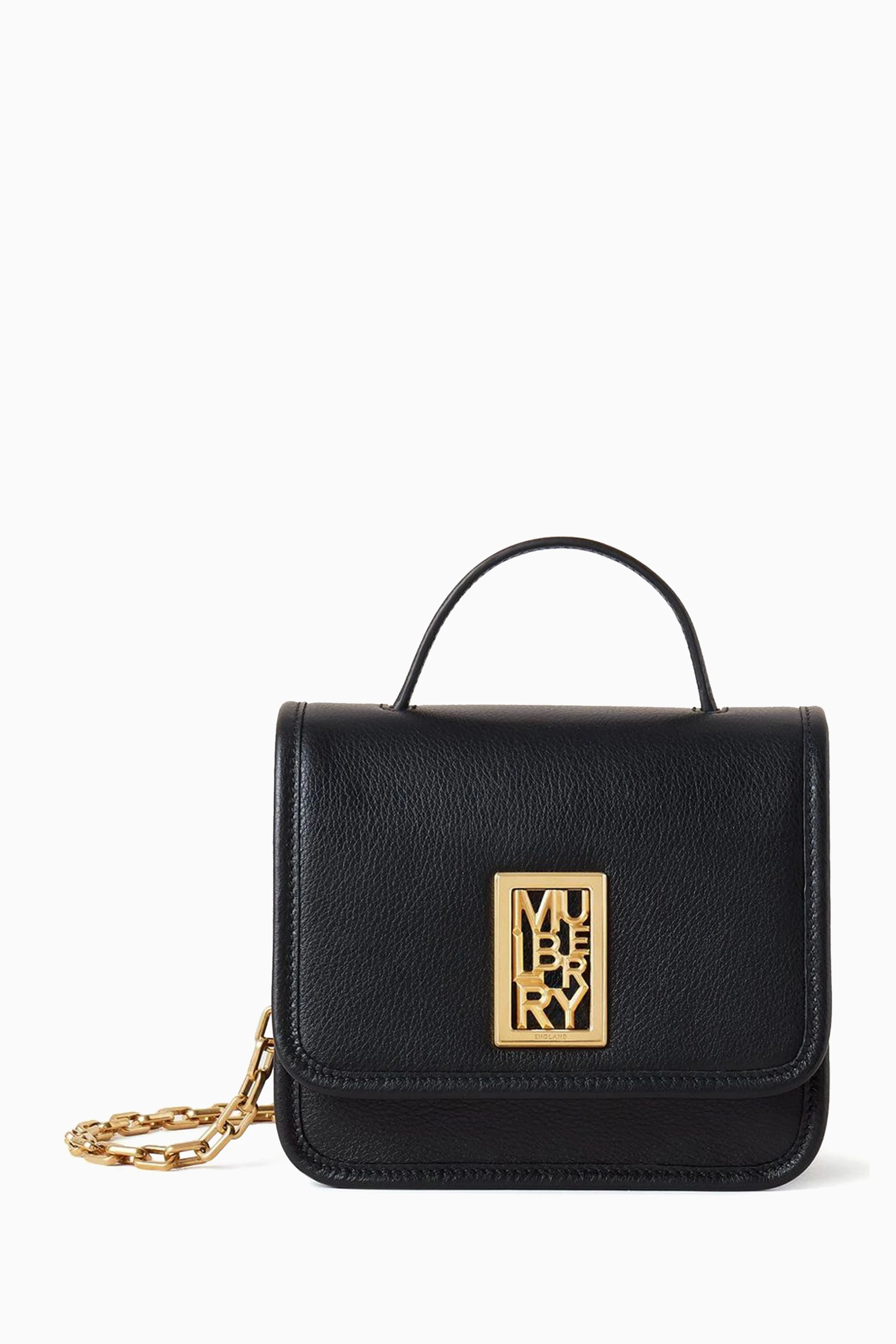 Buy Mulberry Black Sadie Square Bag in Silky Calf Leather For Women Online Ounass UAE