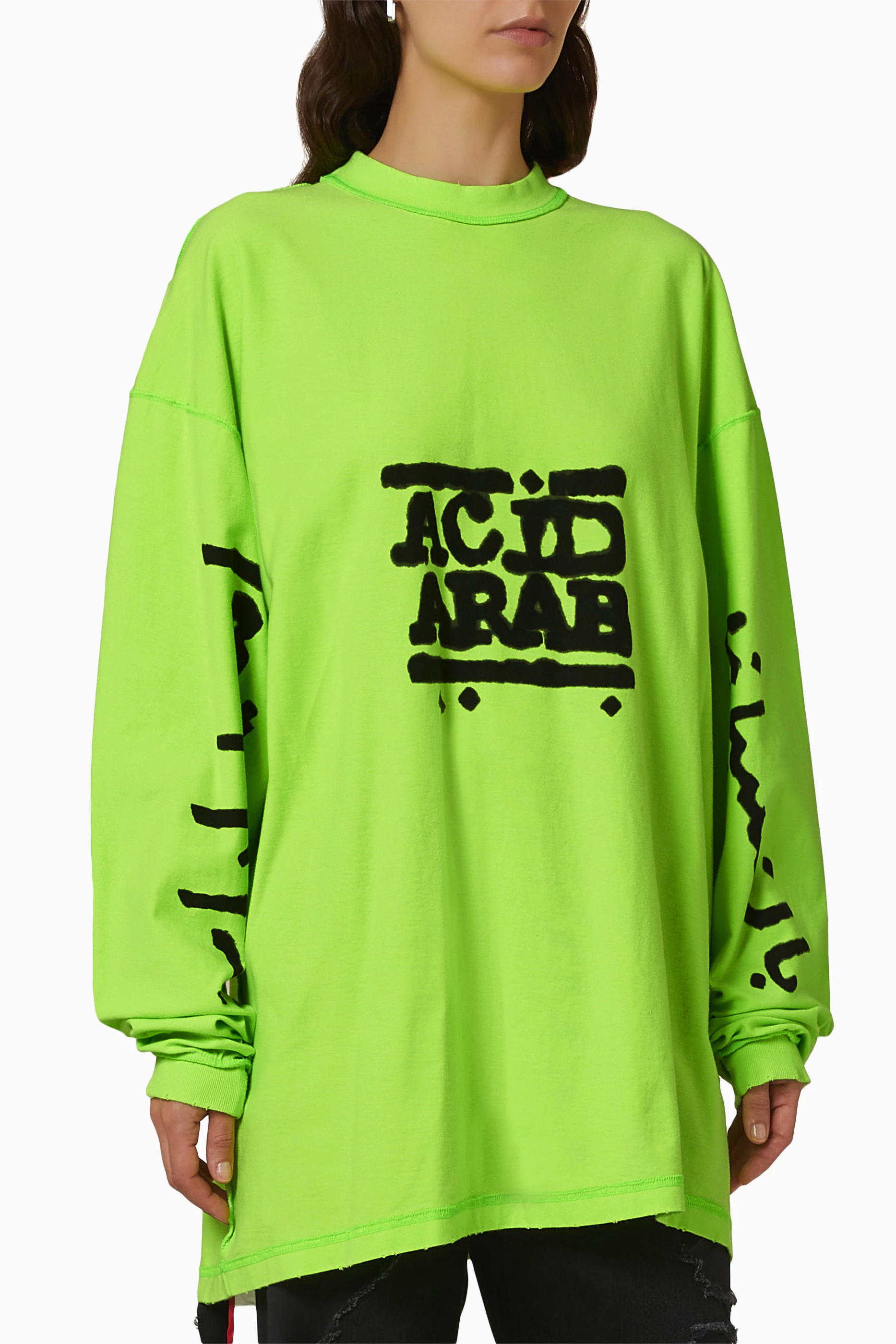 Neon green balenciaga shirt shop