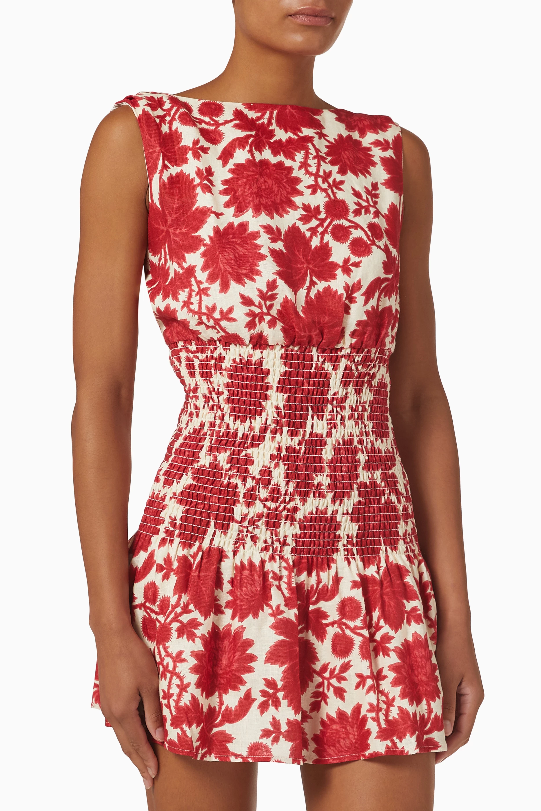 Buy SIR The Label Red Cinta Mini Dress in Linen For Women Online | Ounass  UAE