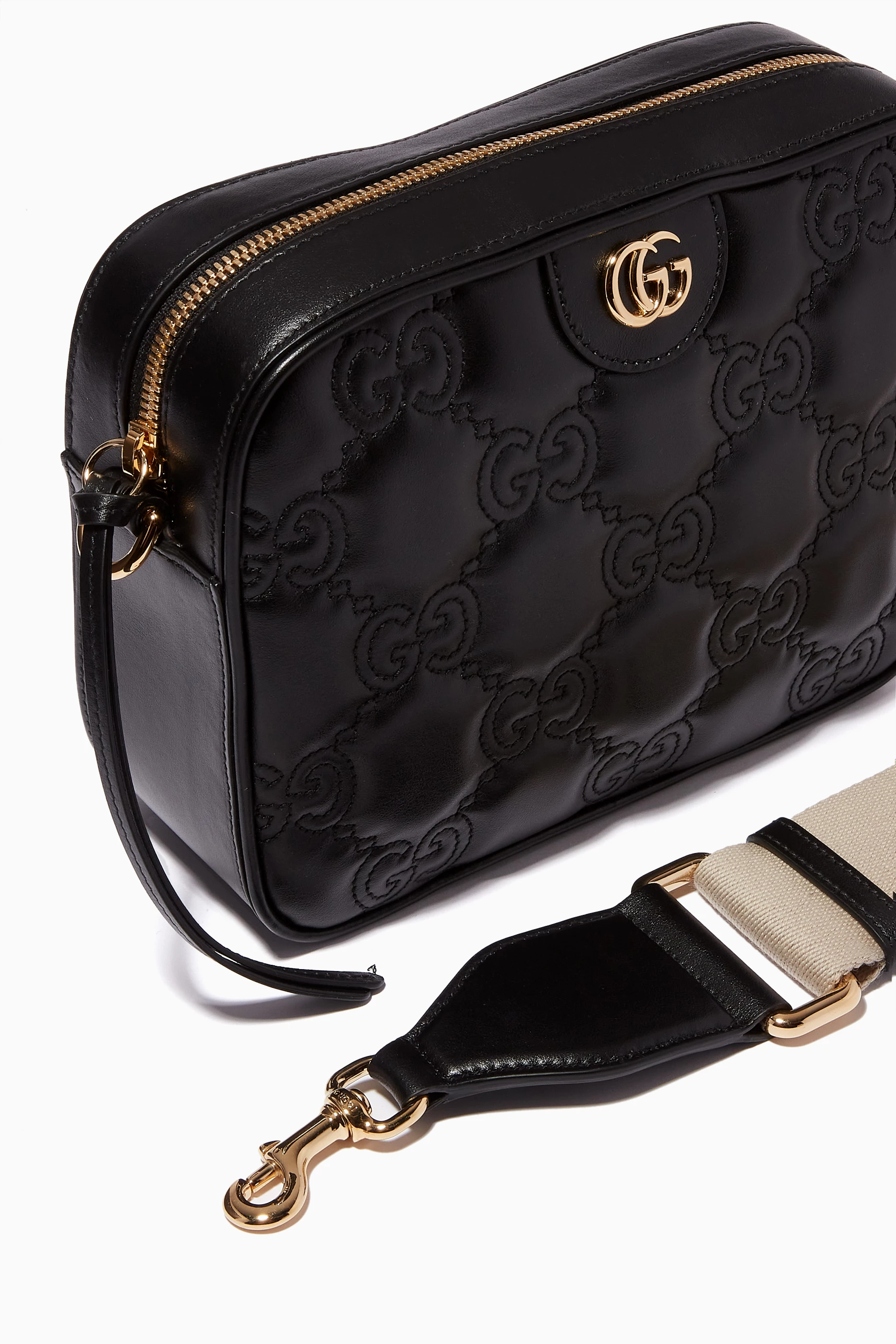 Buy Gucci Black Shoulder Bag in GG Matelasse Leather For Women Online Ounass UAE