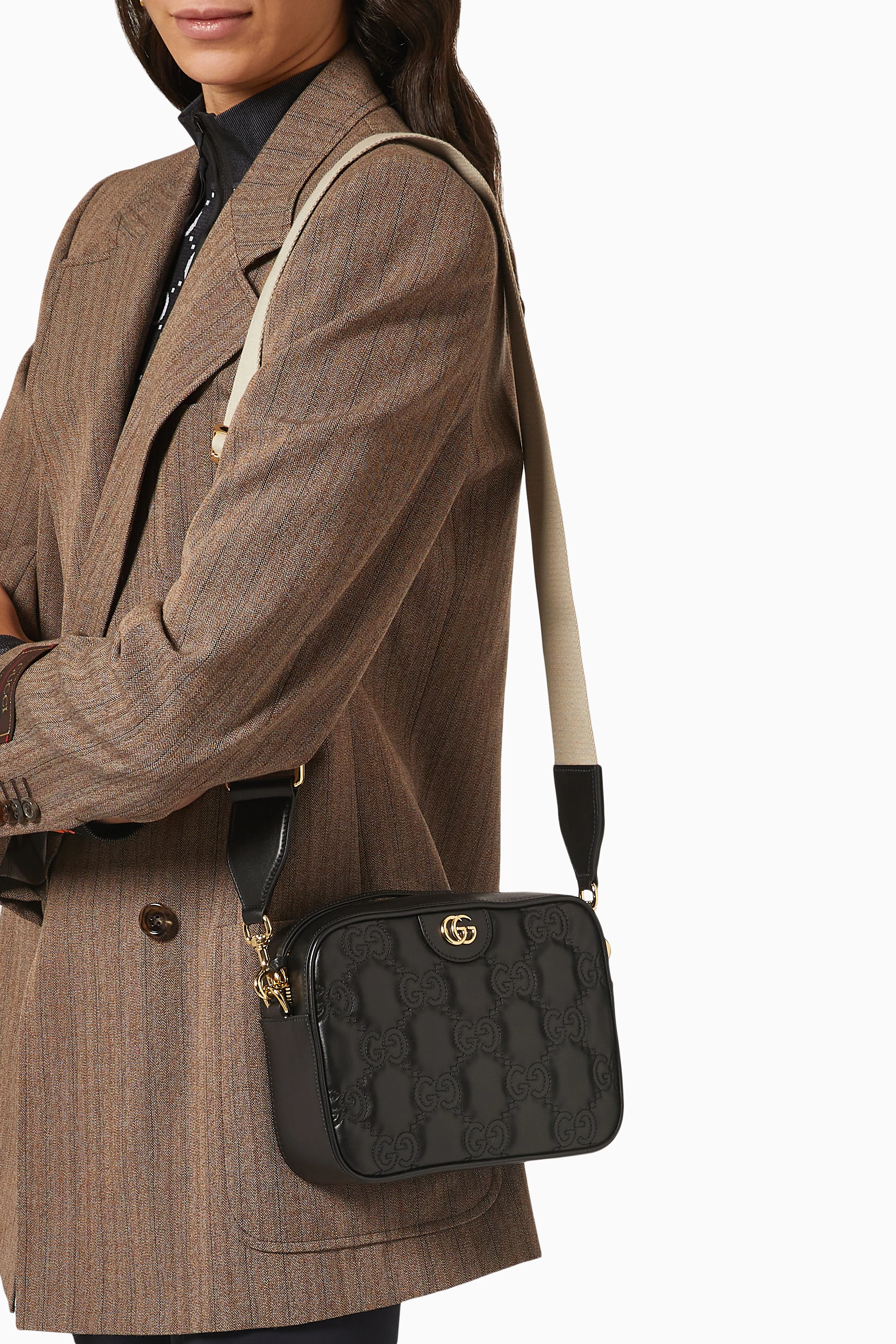 Buy Gucci Black Shoulder Bag in GG Matelasse Leather For Women Online Ounass UAE