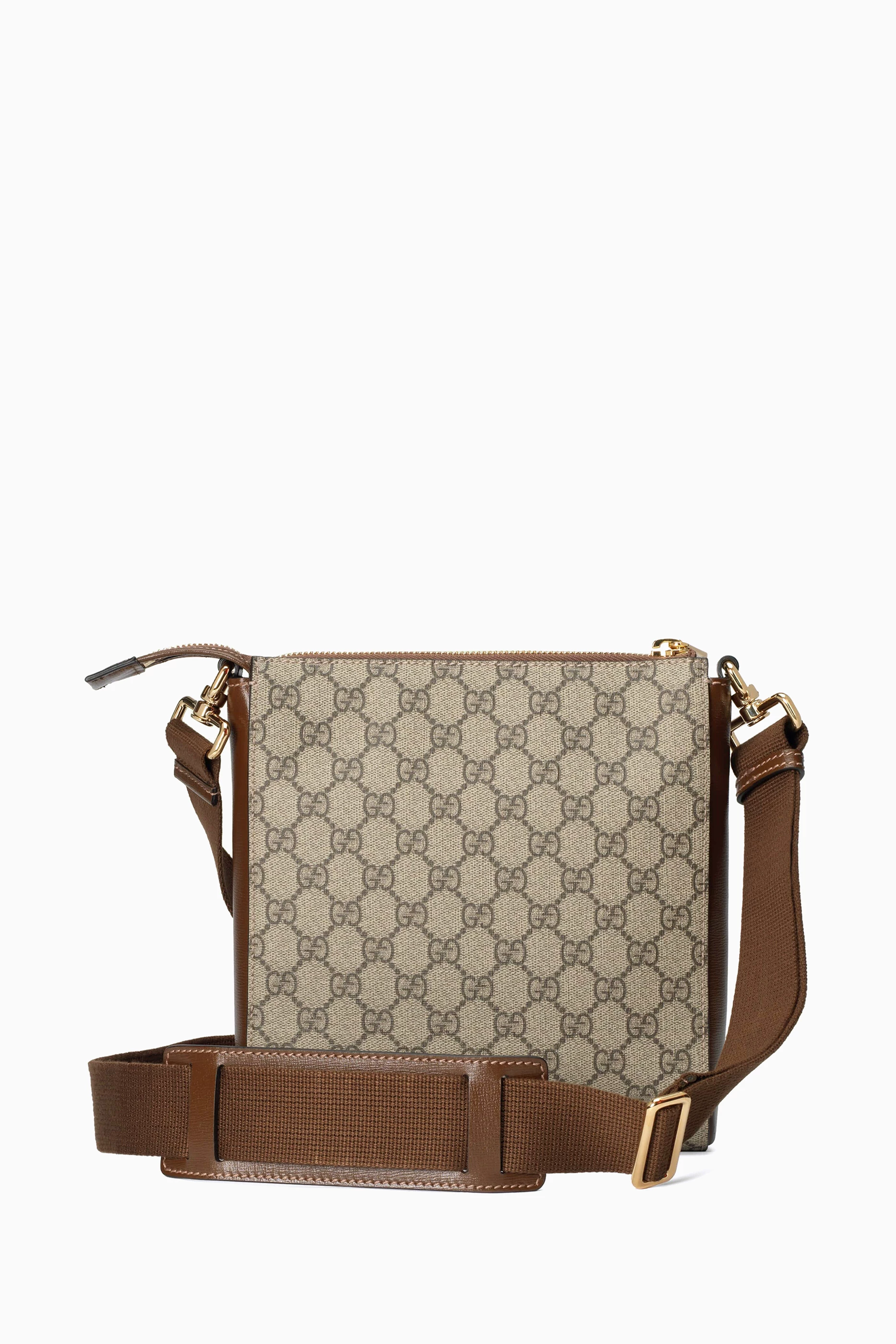 Buy Gucci Neutral GG Supreme Messenger Bag in GG Supreme Canvas For Men Online Ounass UAE
