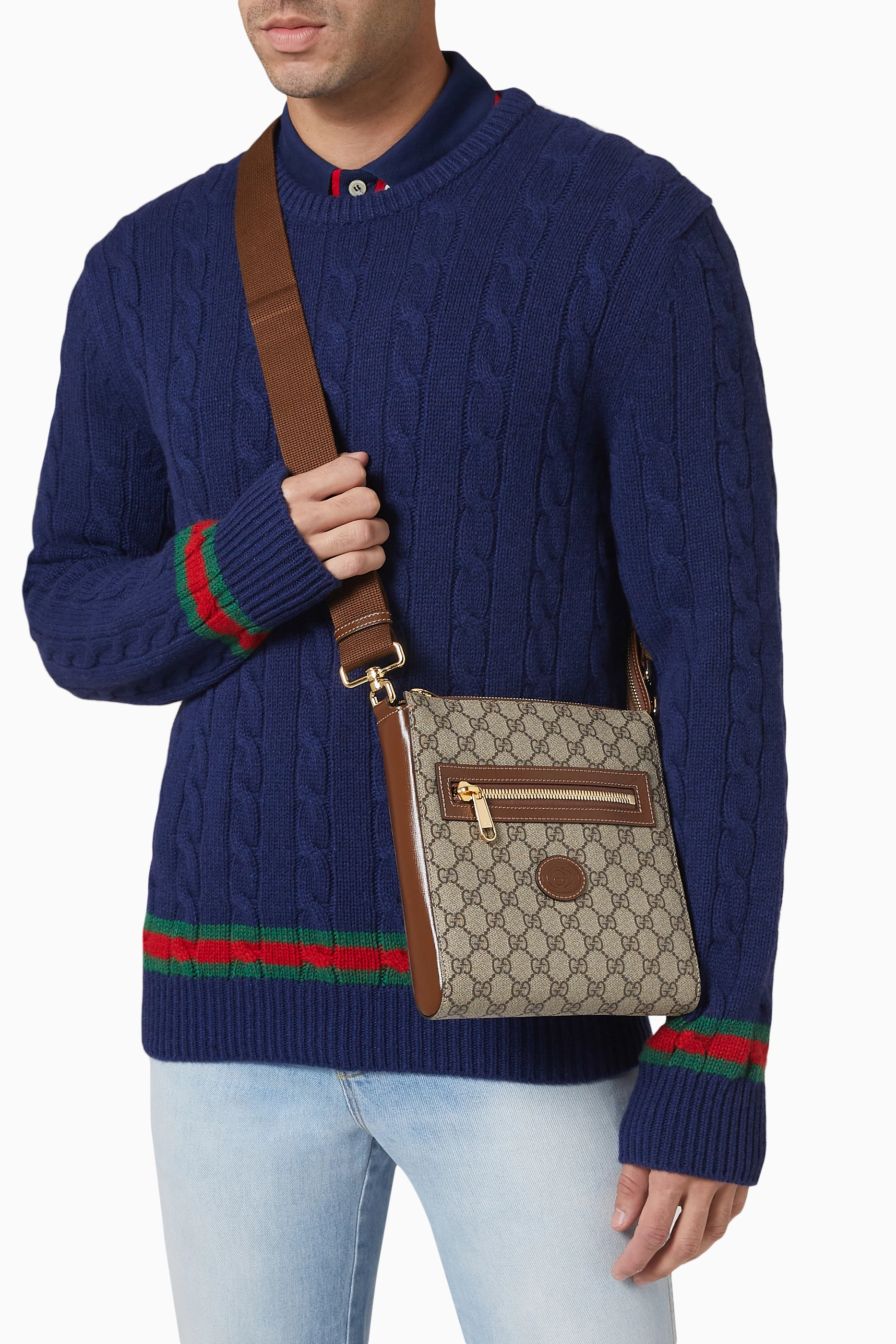 Buy Gucci Neutral GG Supreme Messenger Bag in GG Supreme Canvas For Men Online Ounass UAE