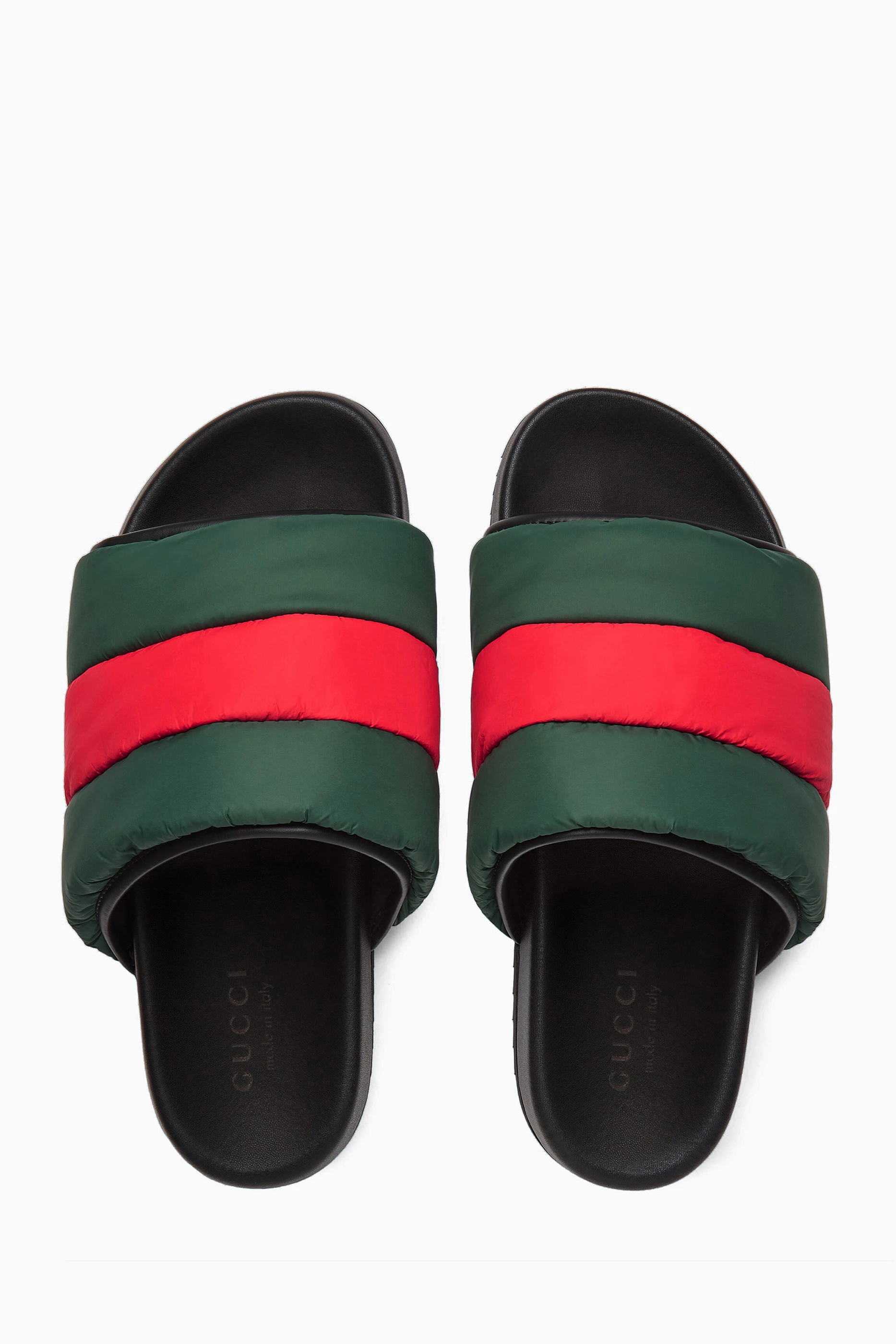 Gucci slides black green and red store