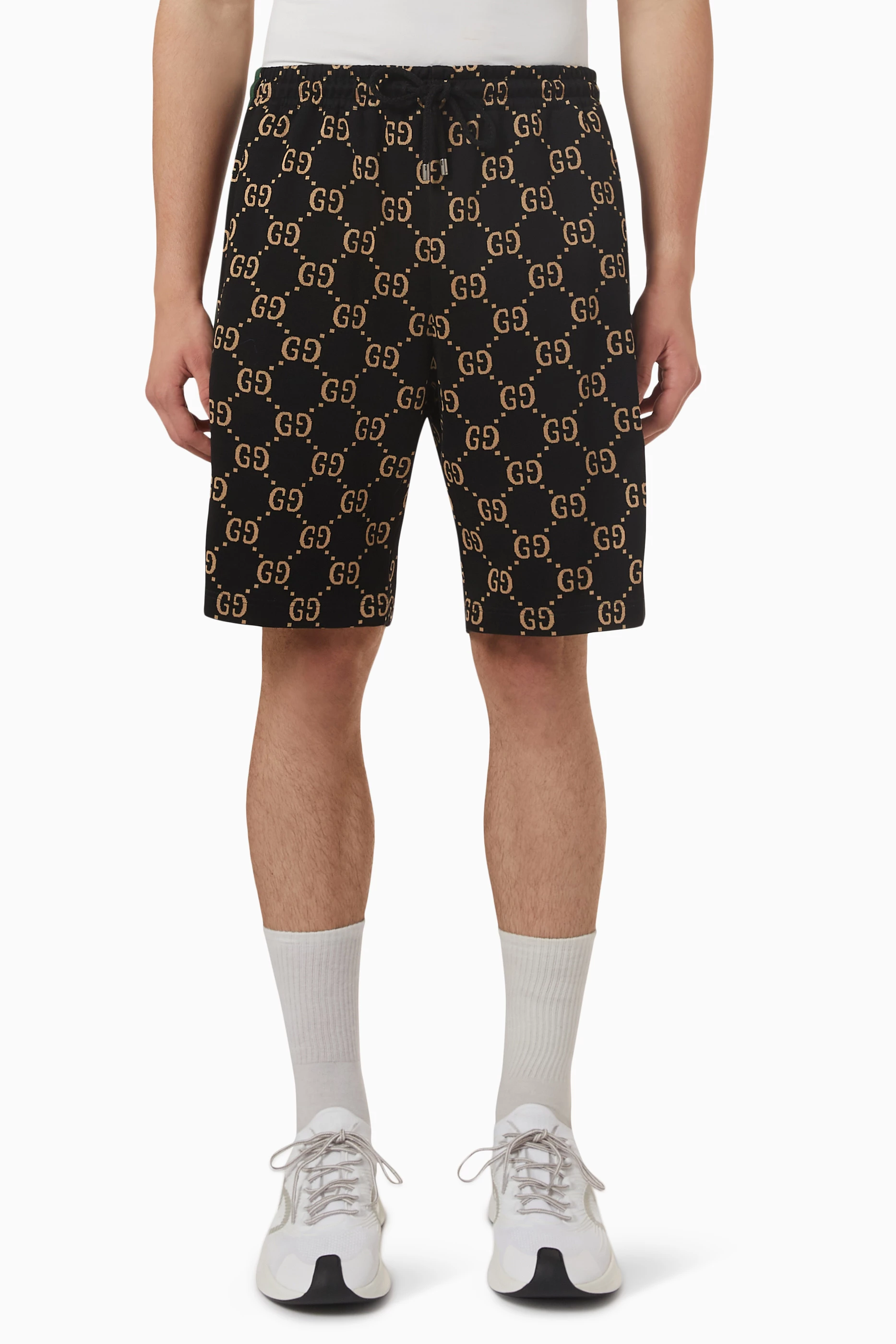 Buy Gucci Black Double G Shorts in Cotton Jersey For Men Online Ounass UAE