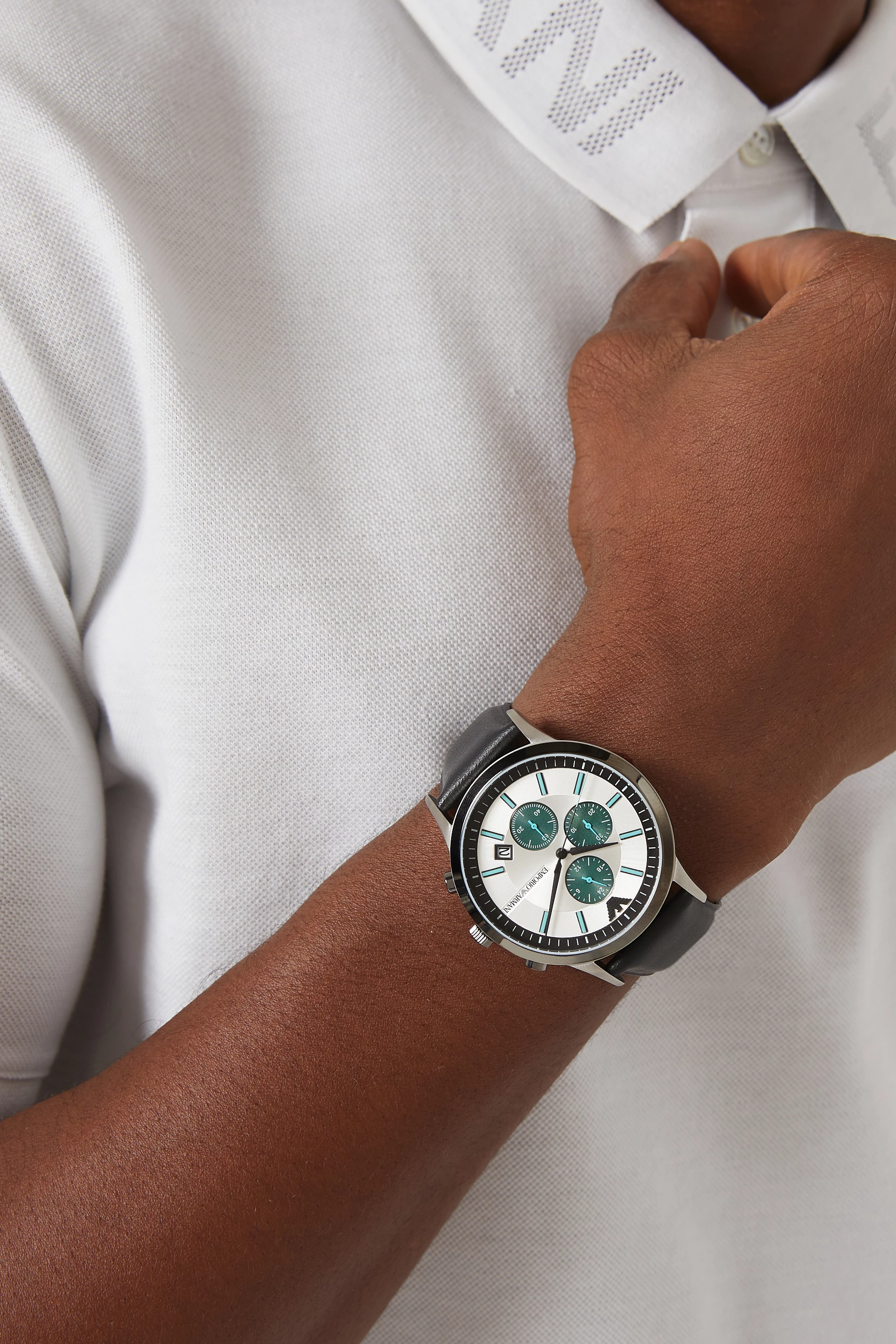 Buy Emporio Armani Black AR11473 Renato Chronograph Watch 43mm For Men Online Ounass UAE