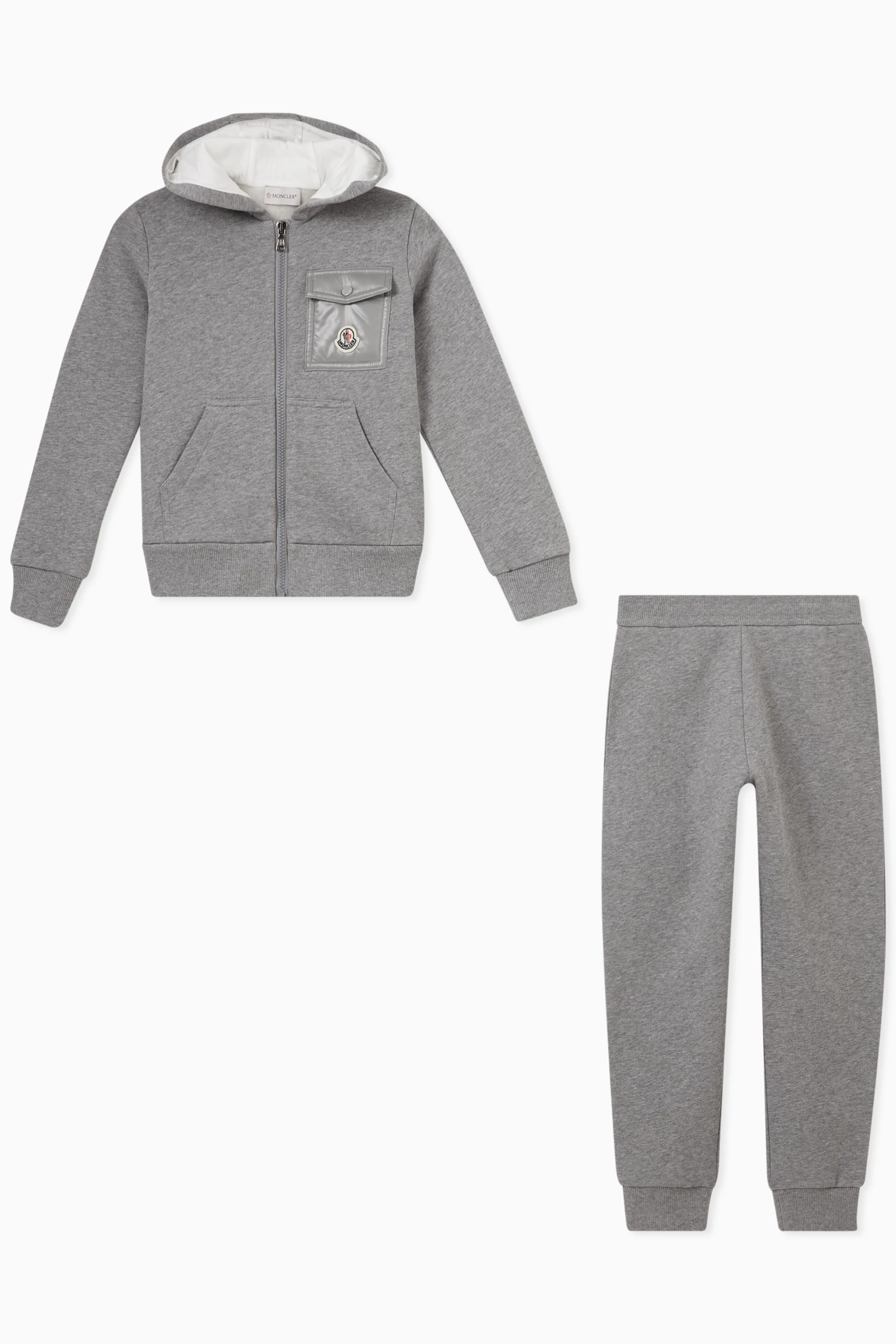Buy Moncler Enfant Grey Pocket Tracksuit Set in Cotton Jersey For Girls Online Ounass UAE