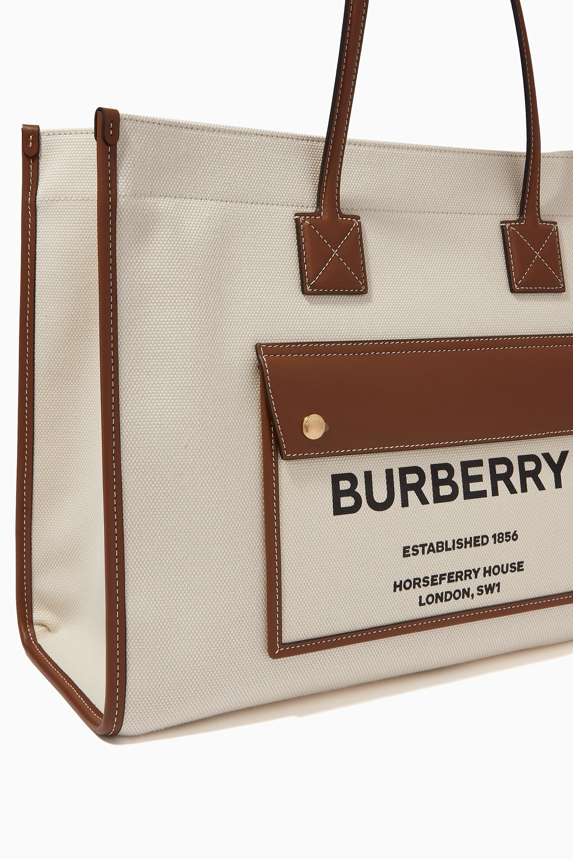 Canvas and leather tote online