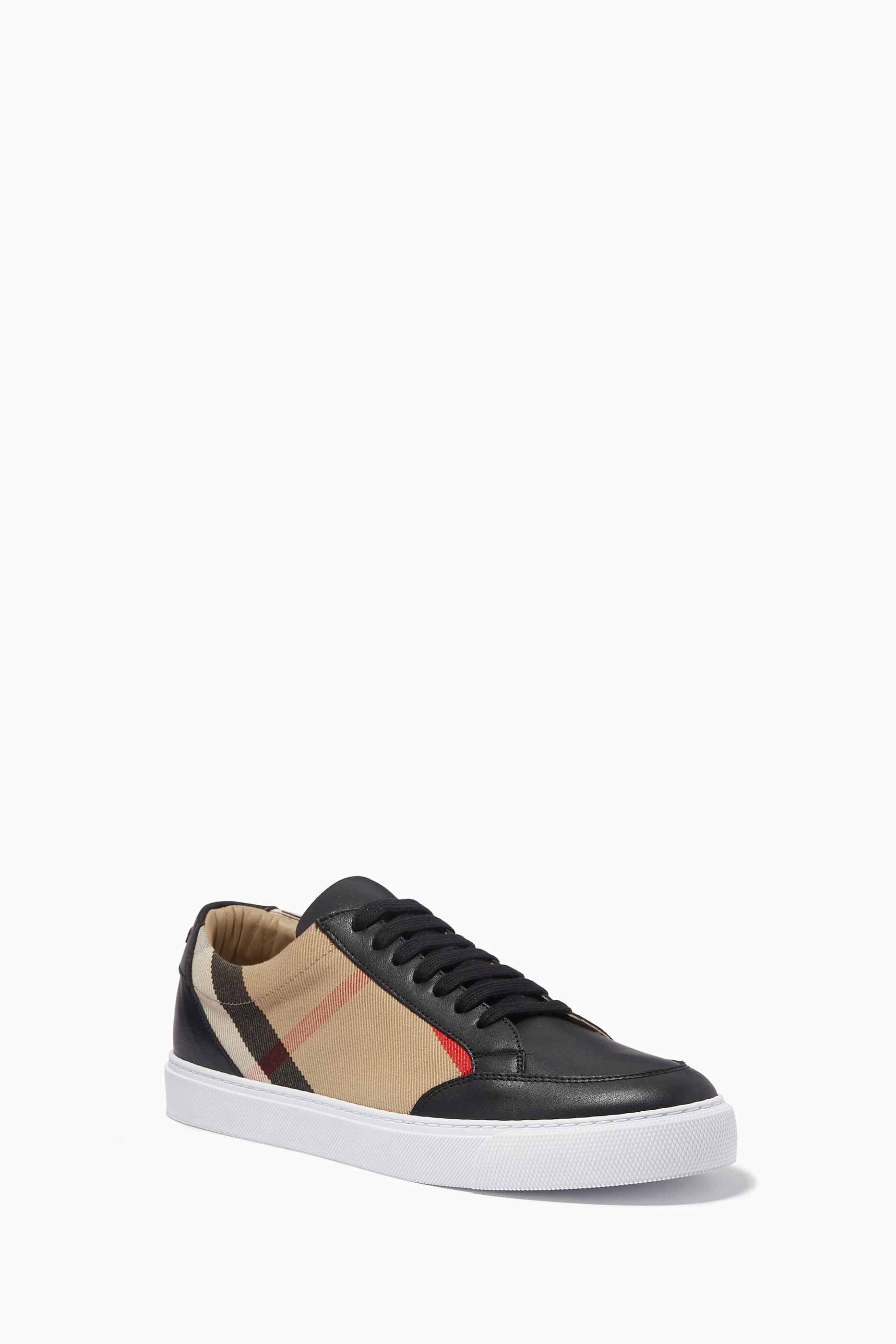 Burberry salmond leather sneakers hot sale