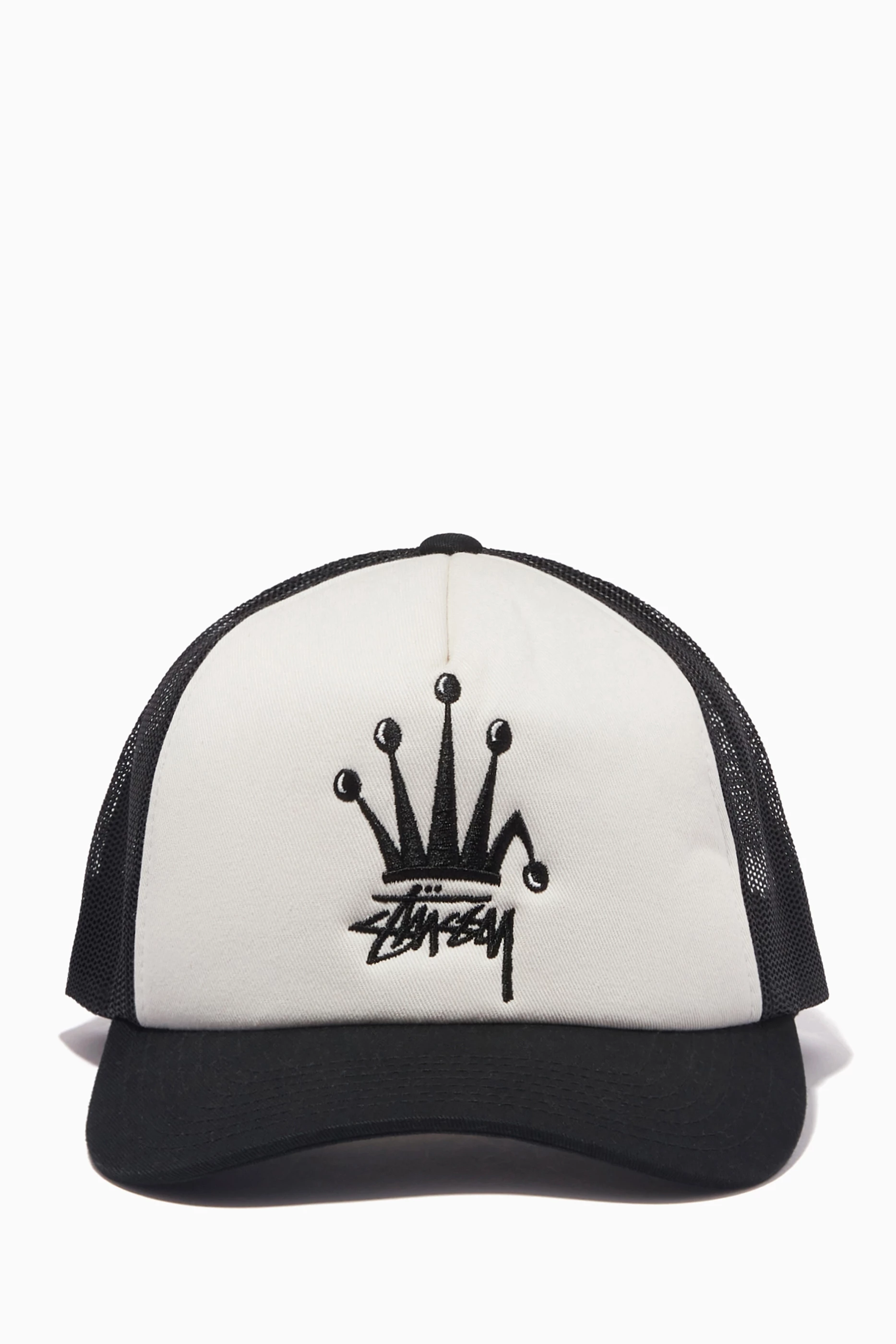 Buy Stussy Black Crown Stock Trucker Cap in Cotton For Men Online Ounass UAE