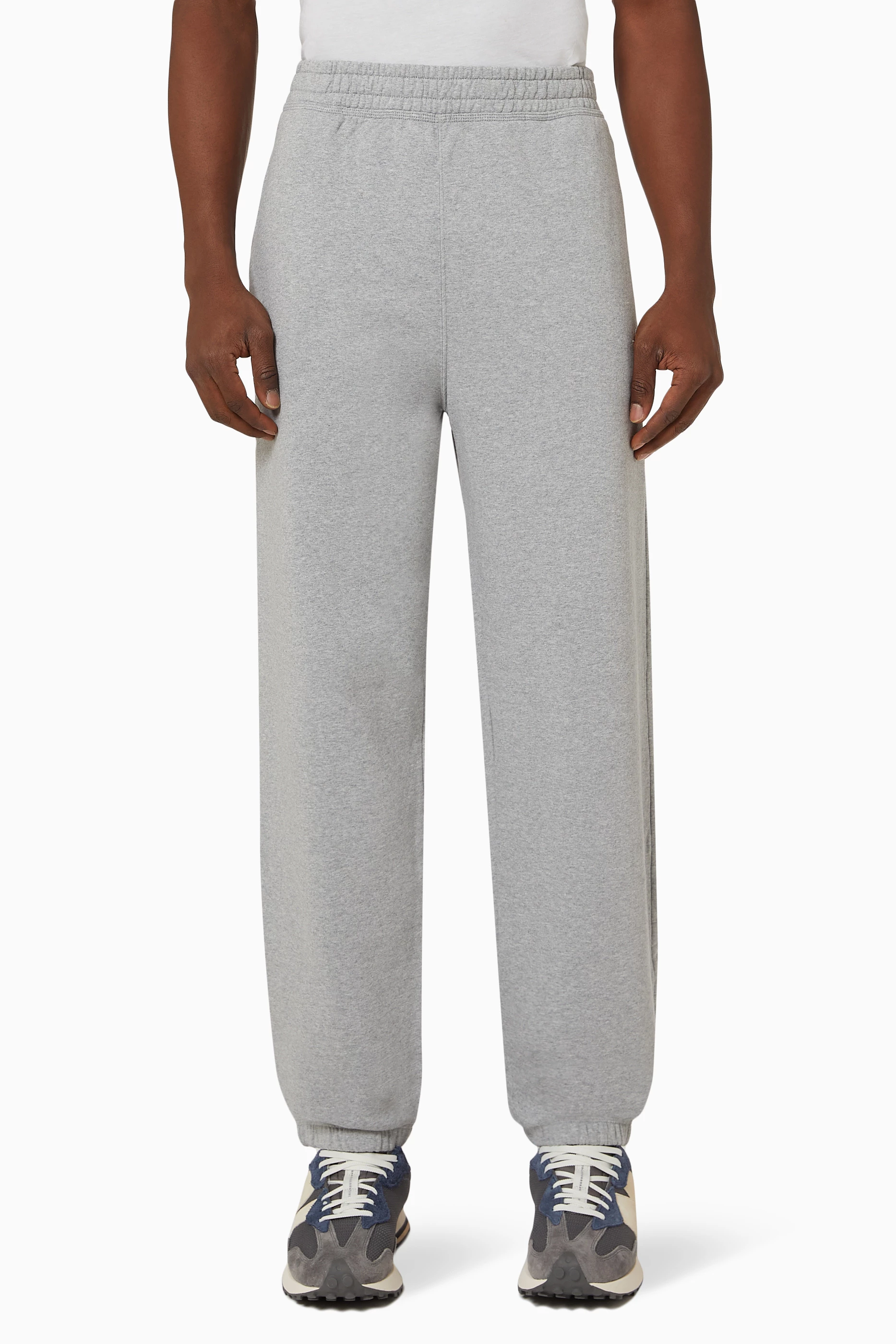 Buy Stussy Grey Stock Logo Sweatpants in Fleece For Men Online Ounass UAE
