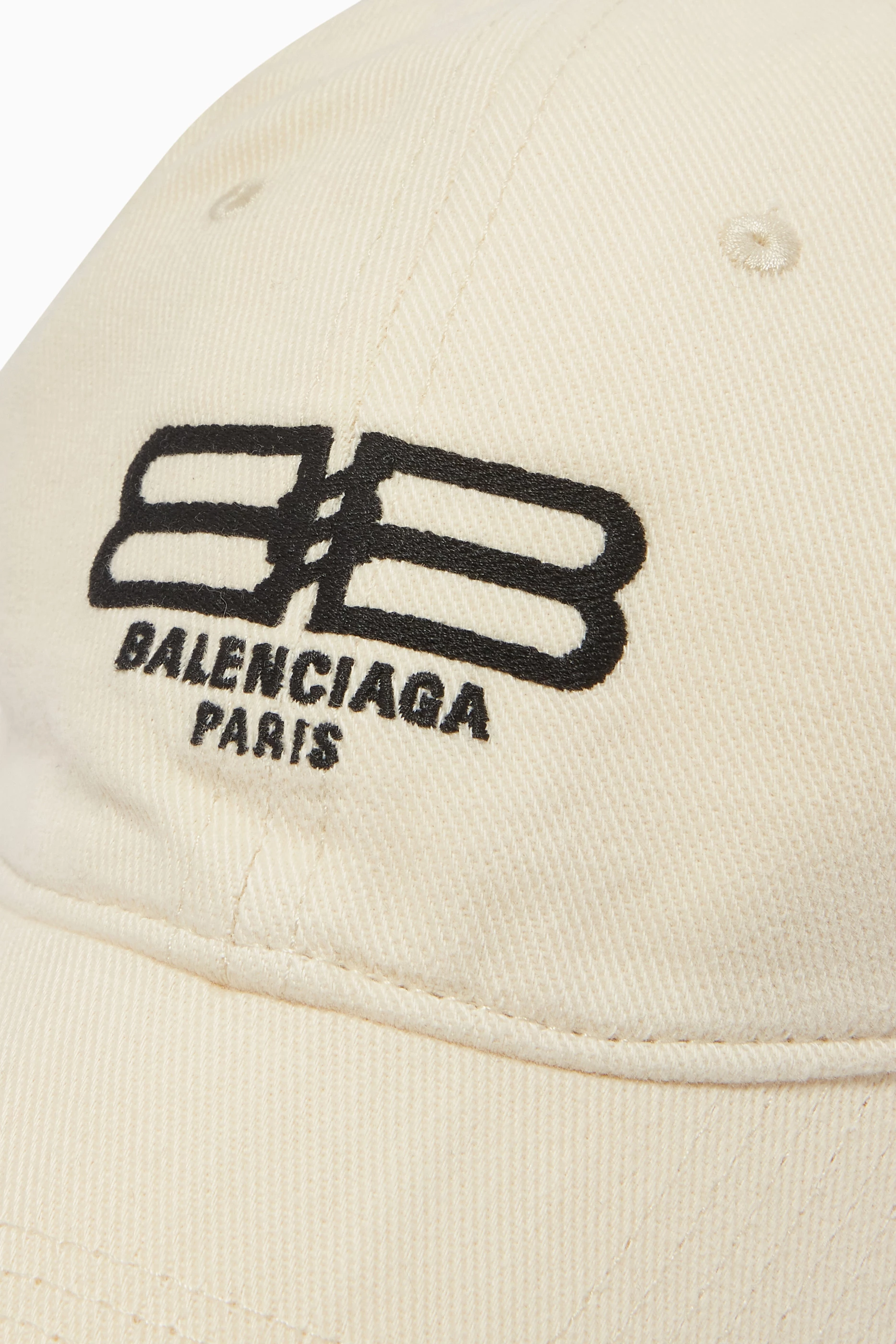 Buy Balenciaga White BB Paris Icon Cap in Cotton For Women
