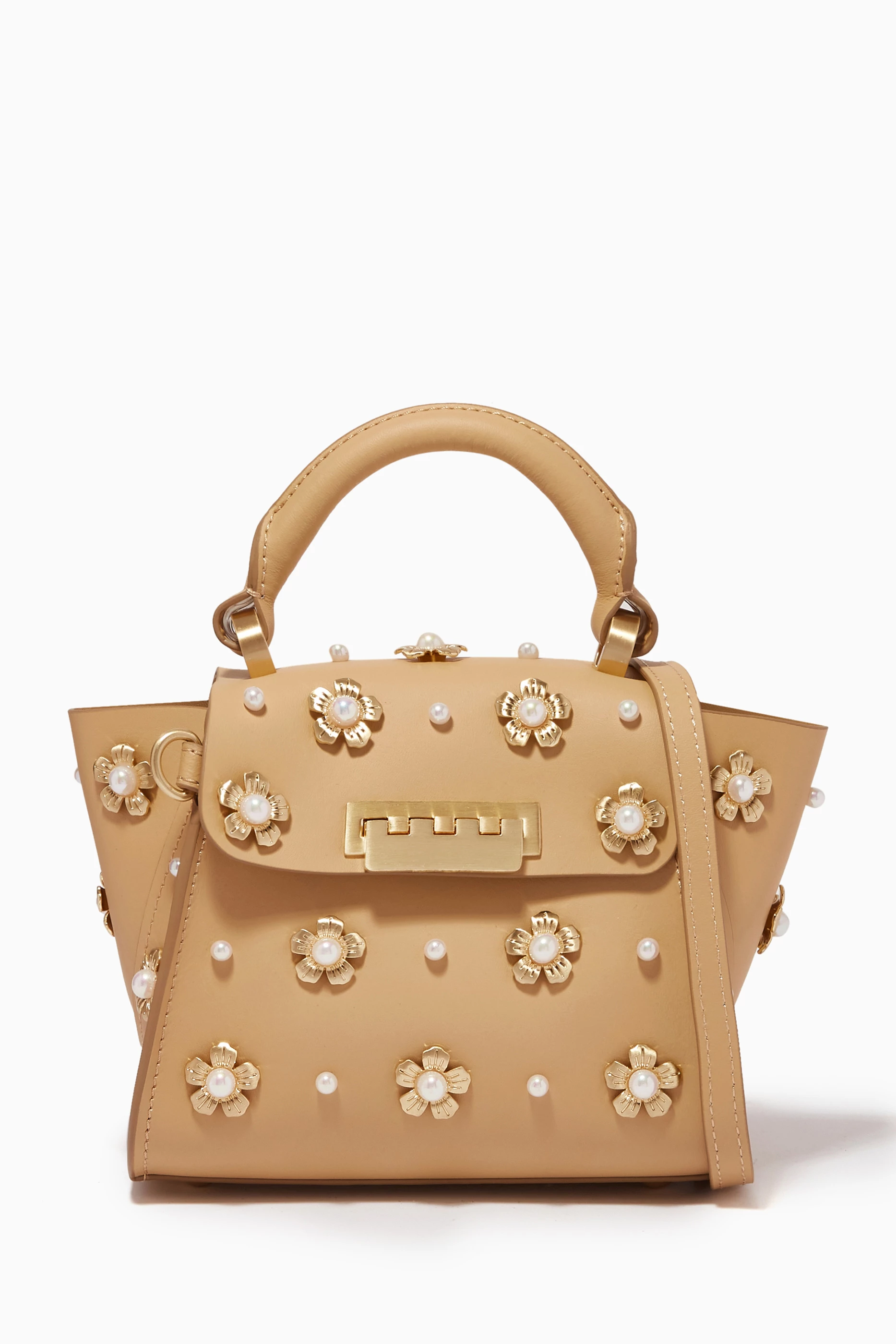 Buy ZAC Zac Posen Neutral Eartha Mini Crossbody Bag in Calf Leather For Women Online Ounass UAE