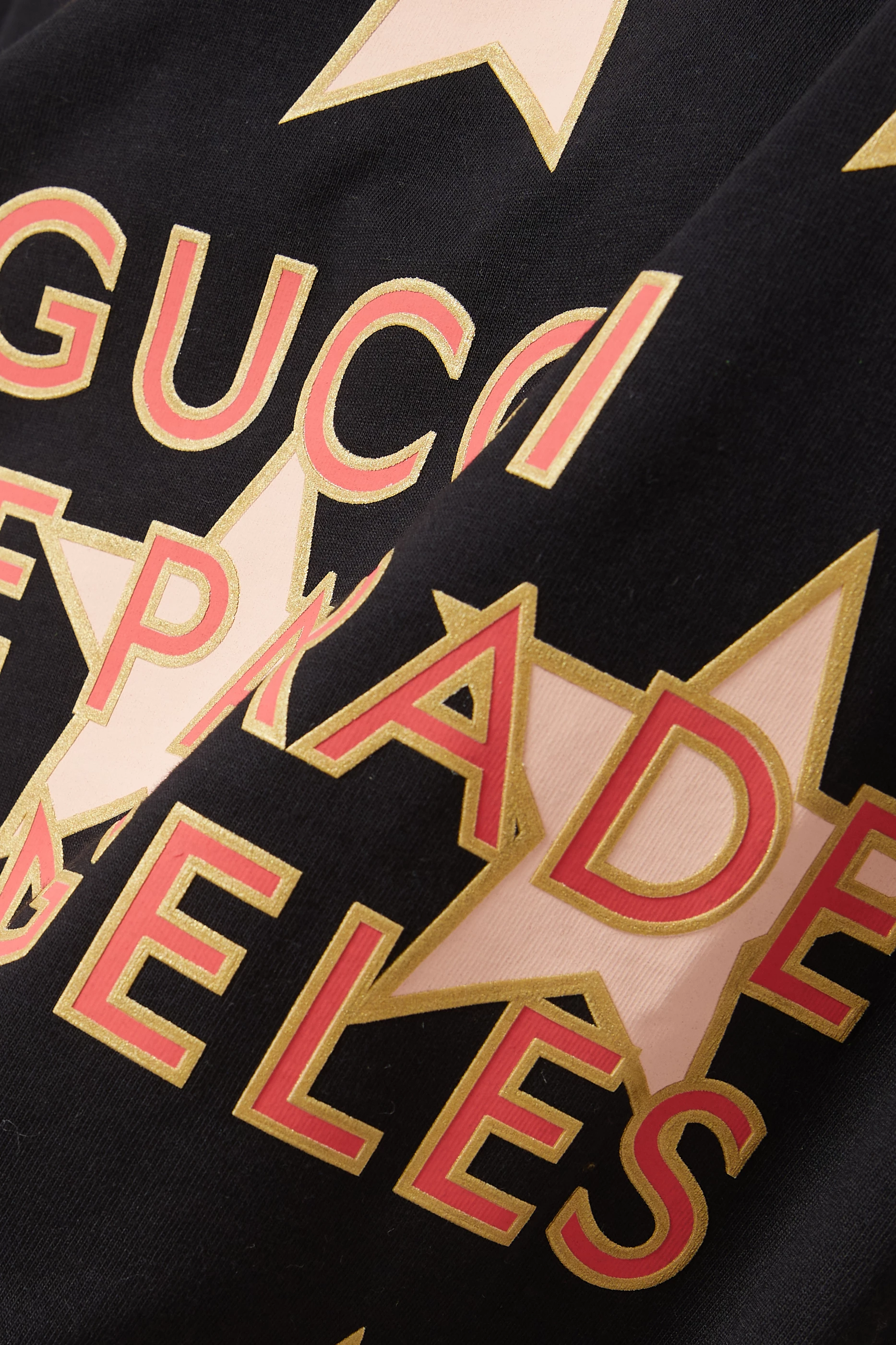 Buy Gucci Black Gucci Love Parade T-shirt in Cotton Jersey For
