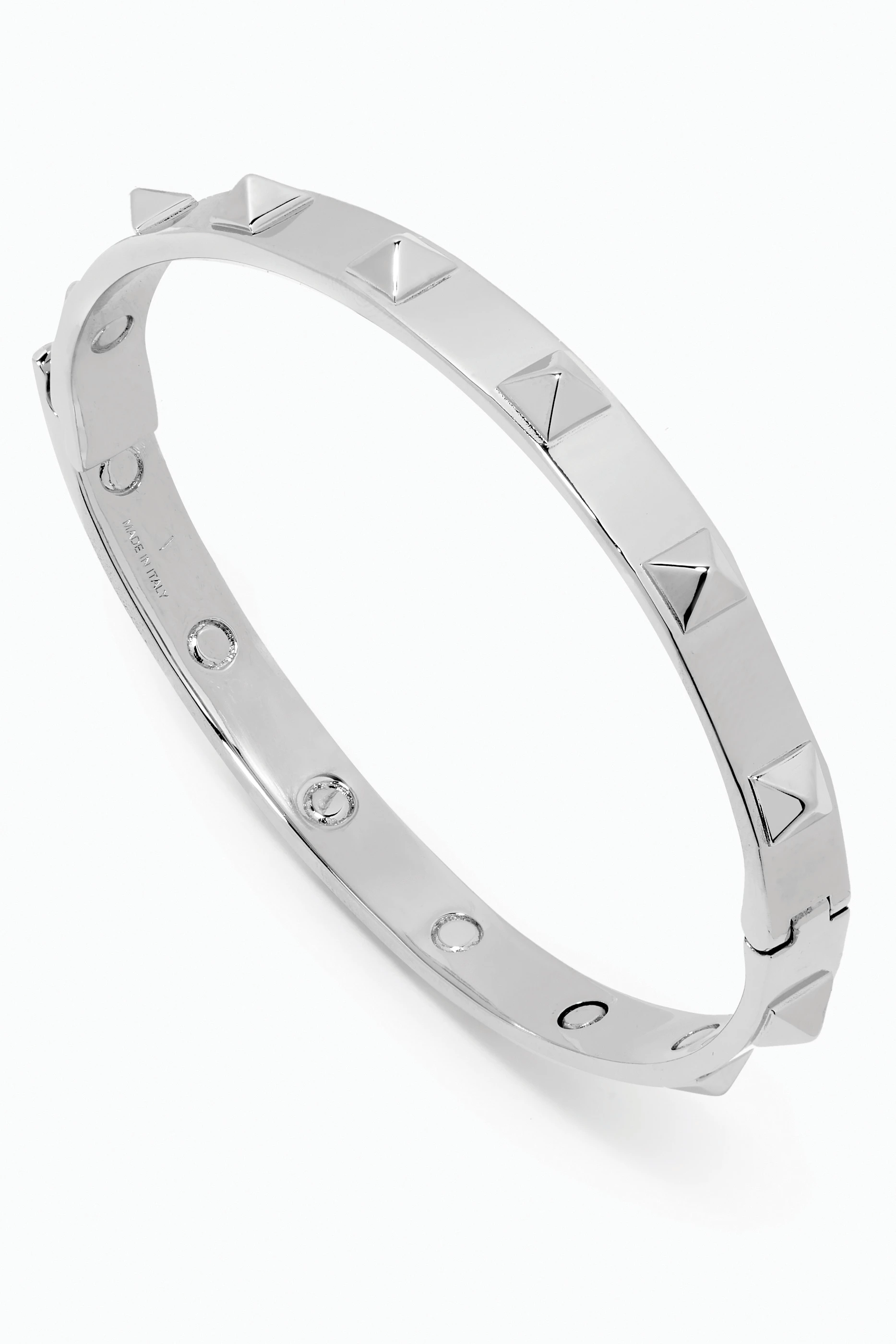 Buy Valentino Garavani Silver Valentino Garavani Rockstud Bangle in Metal  For Men Online | Ounass UAE