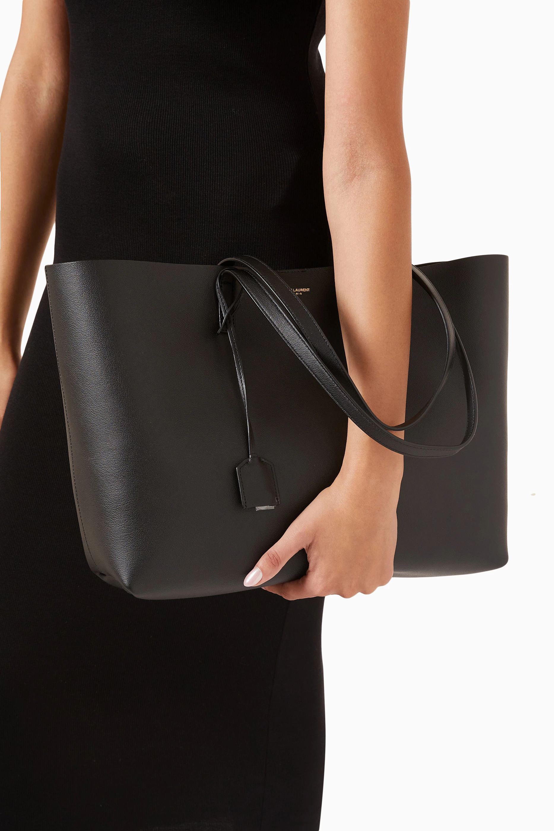 Buy SAINT LAURENT Black E W Shopping Bag in Leather For Women Online Ounass UAE