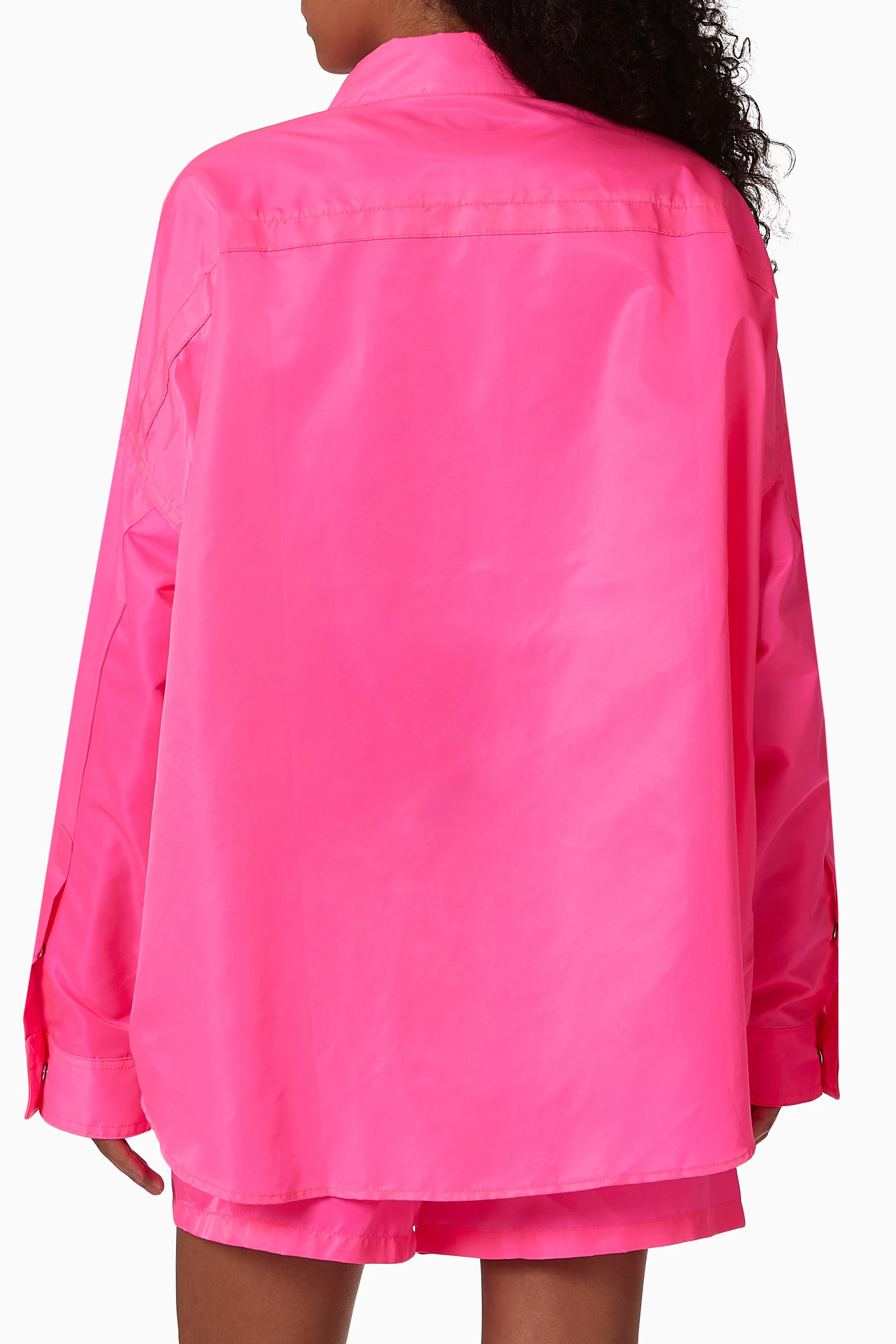 Buy The Frankie Shop Pink Perla Oversized Shirt Jacket For