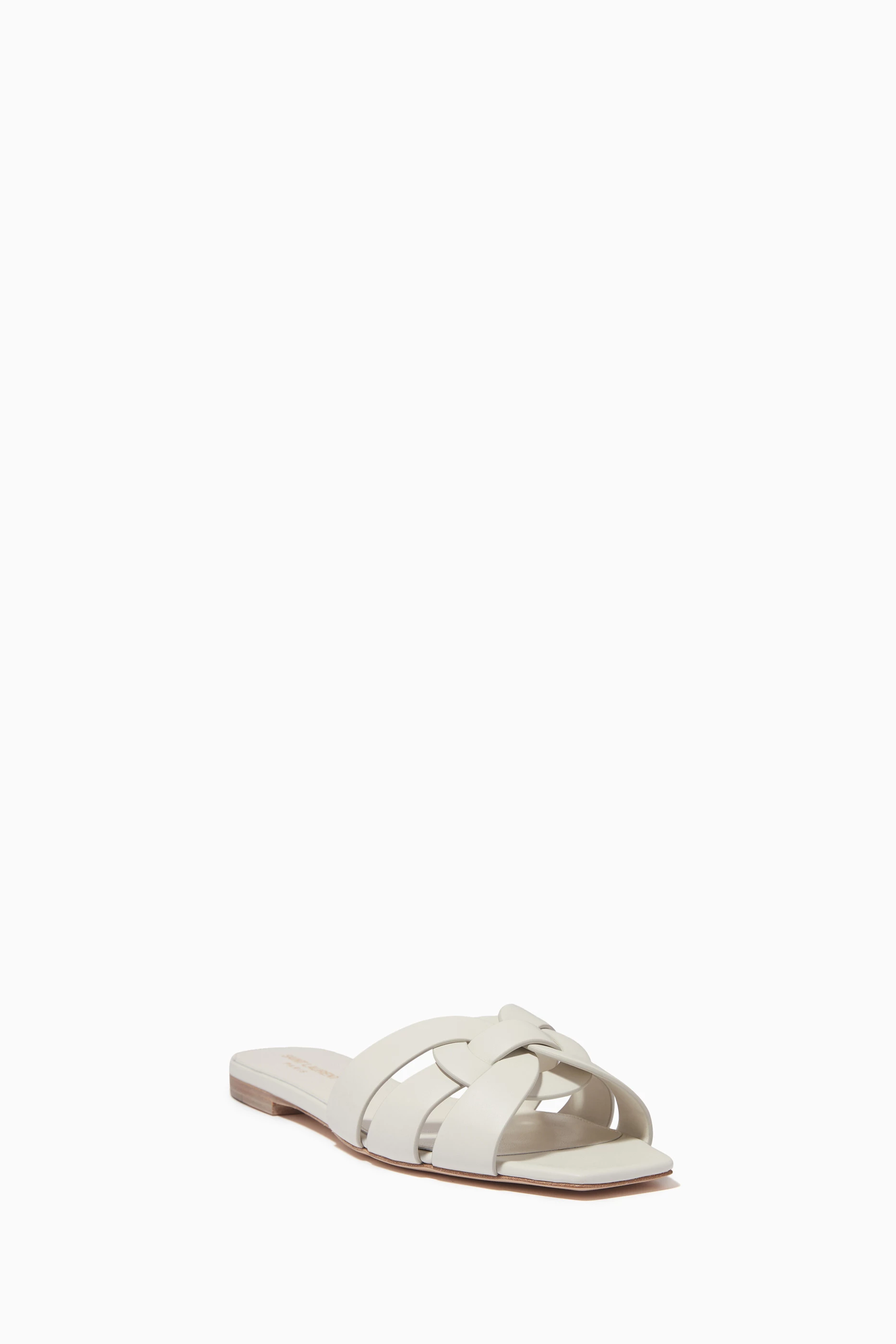 Ysl white sandals discount