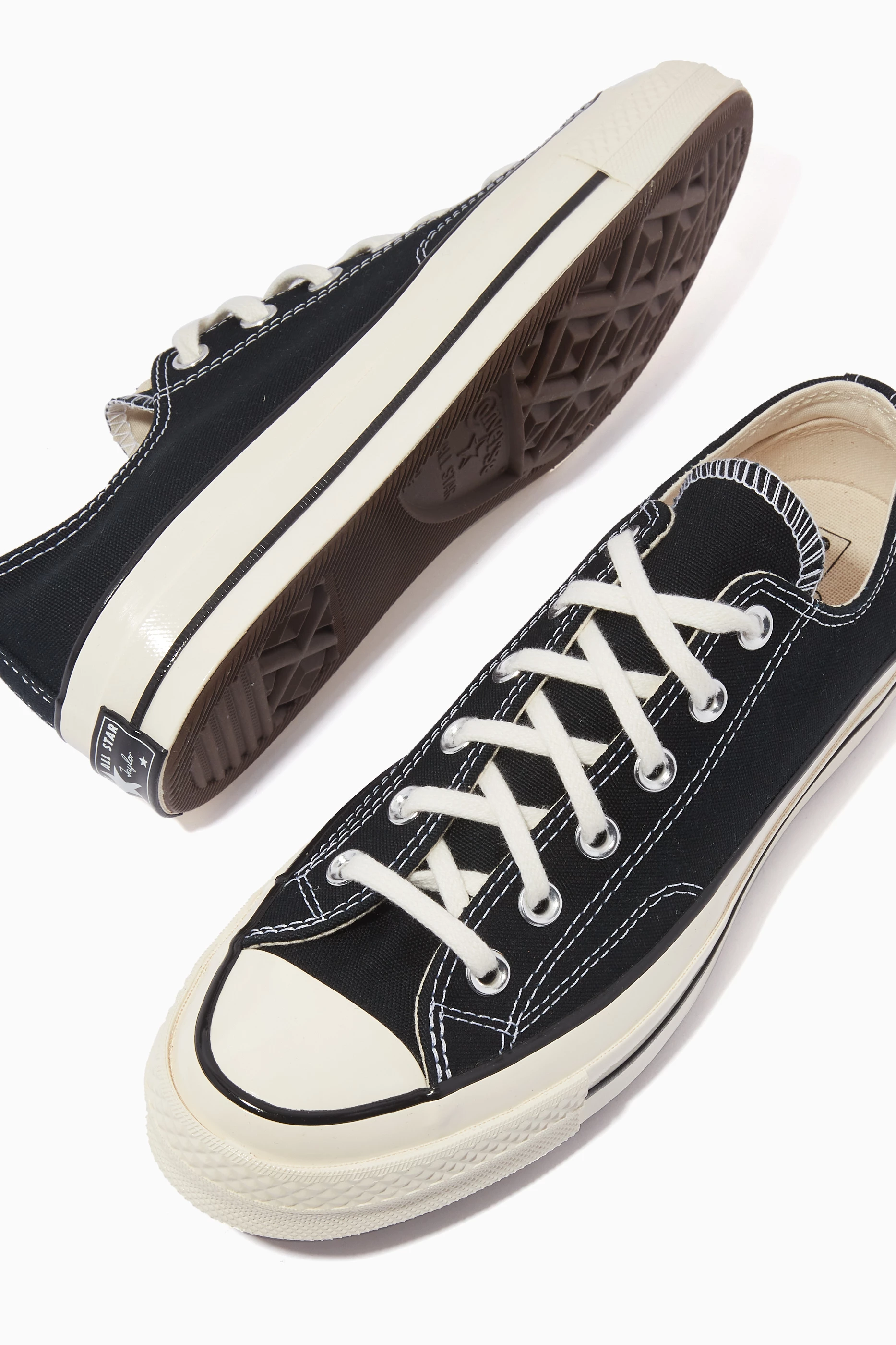 Buy Converse Black Chuck 70 Low top Sneakers in Canvas For Women Online Ounass UAE