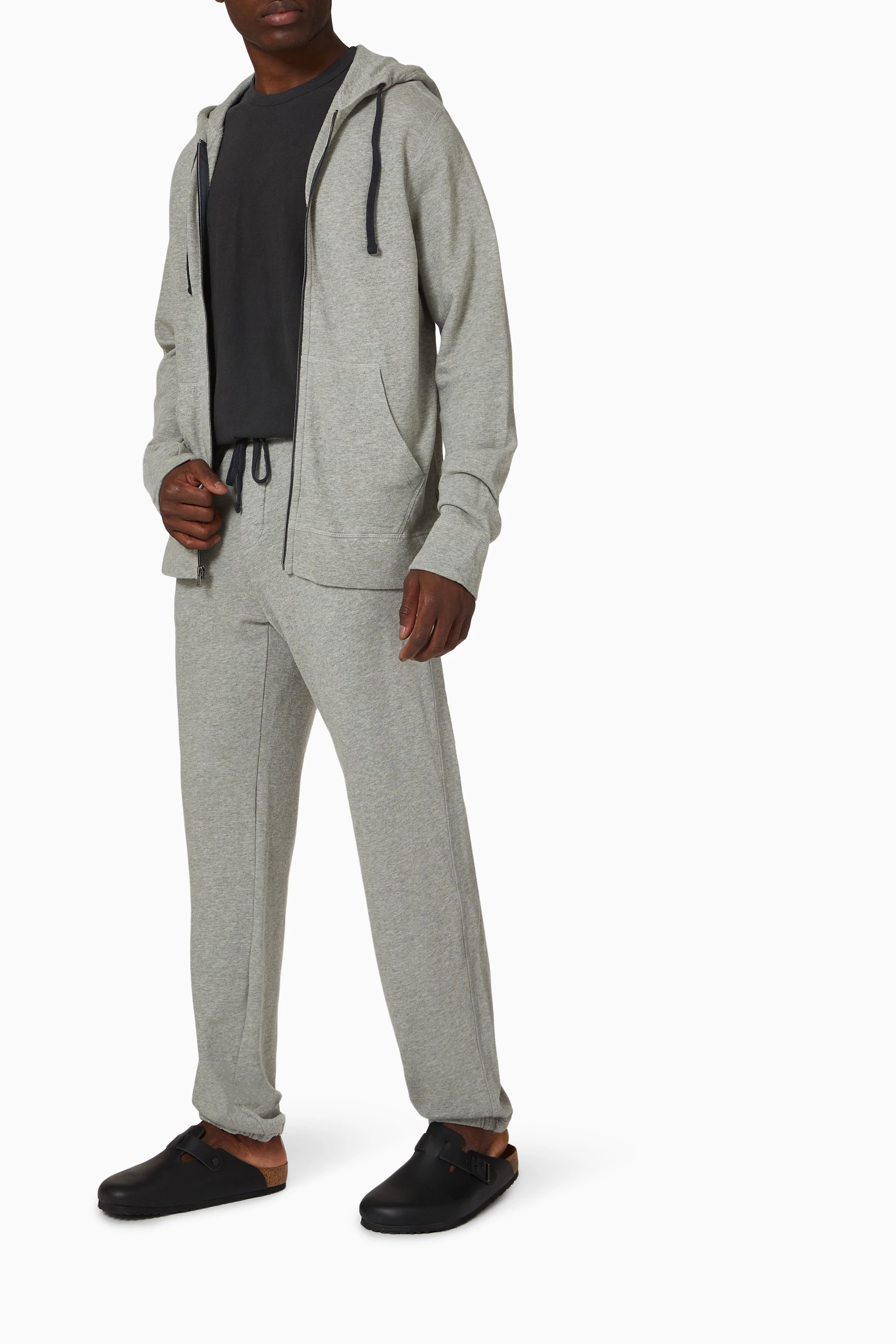 Buy James Perse Grey Classic Sweatpants in Fleece For Men Online Ounass UAE