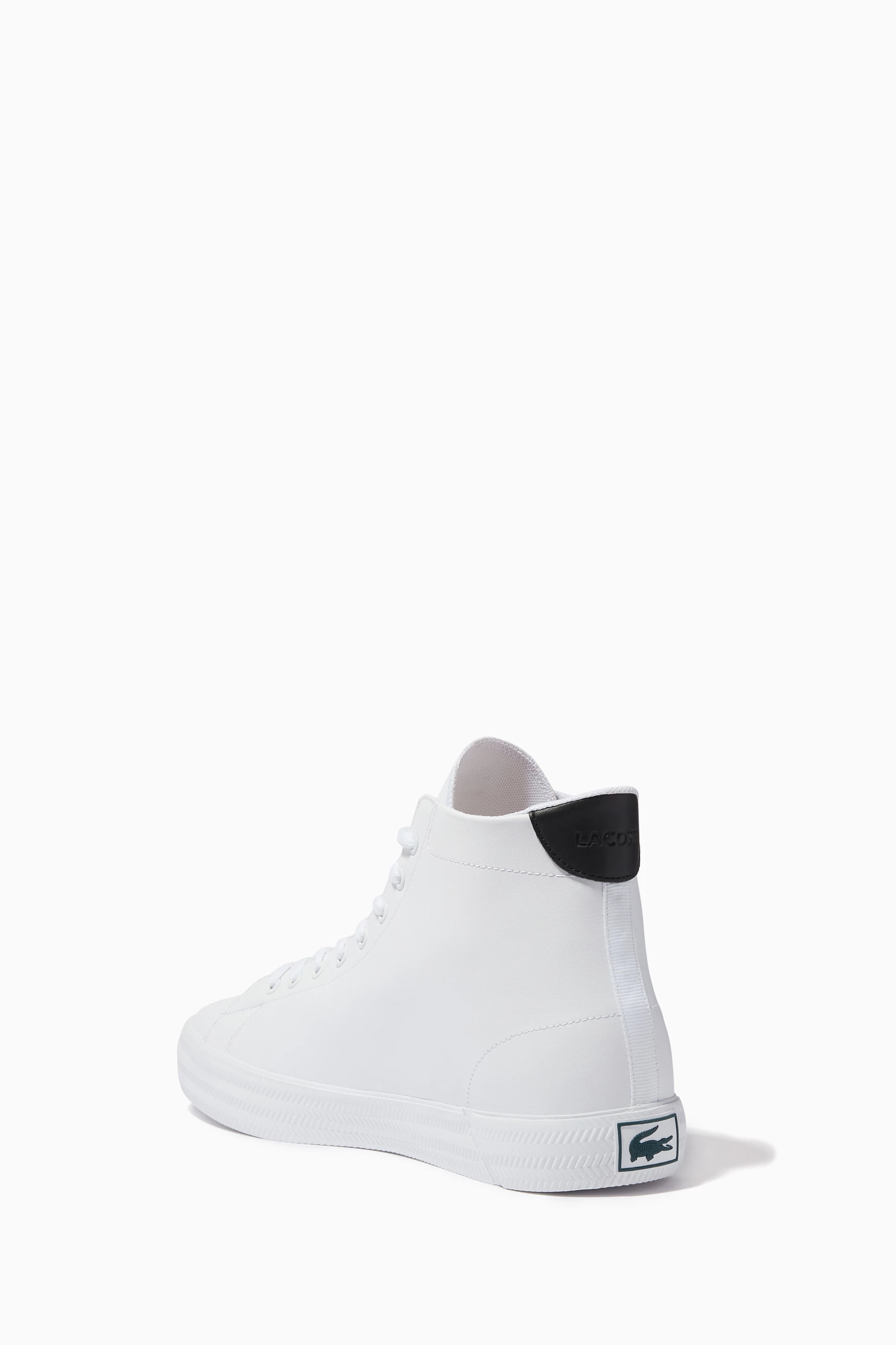 Buy Lacoste White Gripshot High top Sneakers in Leather For Men Online Ounass UAE