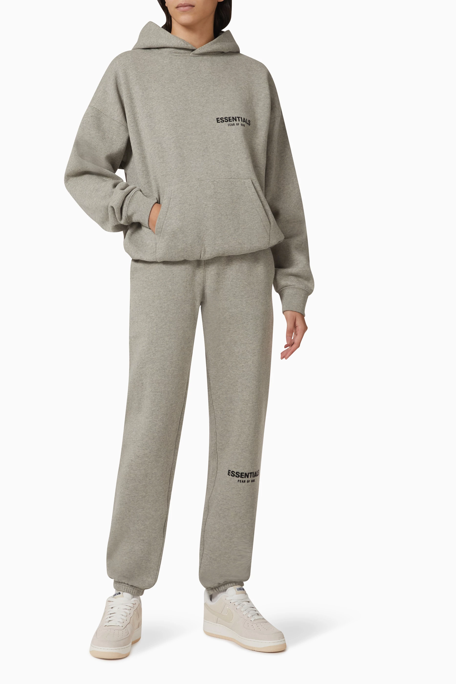 Essentials grey hoodie outlet