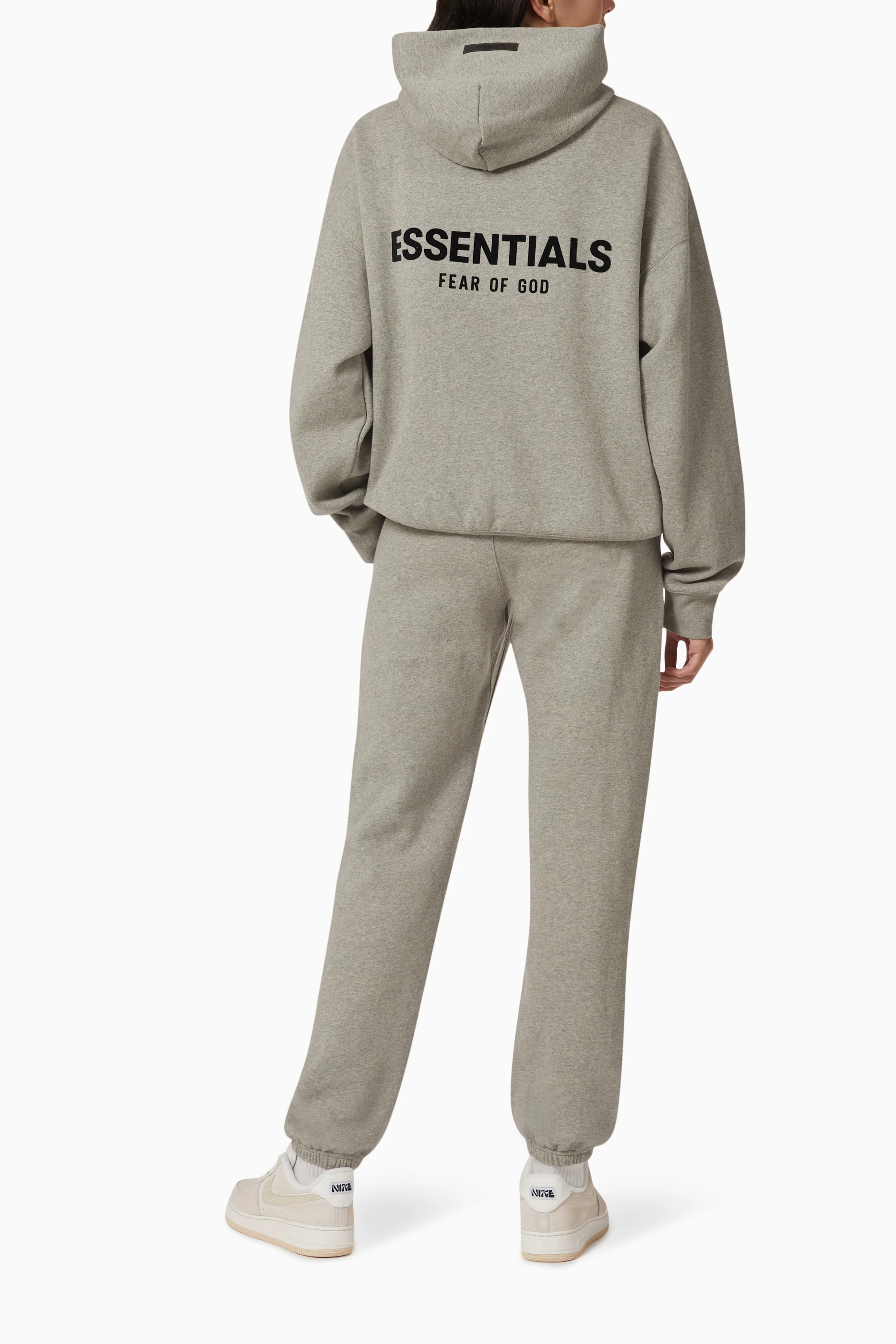 Buy Fear of God Essentials Grey Essentials Hoodie in Fleece For Women Online Ounass UAE