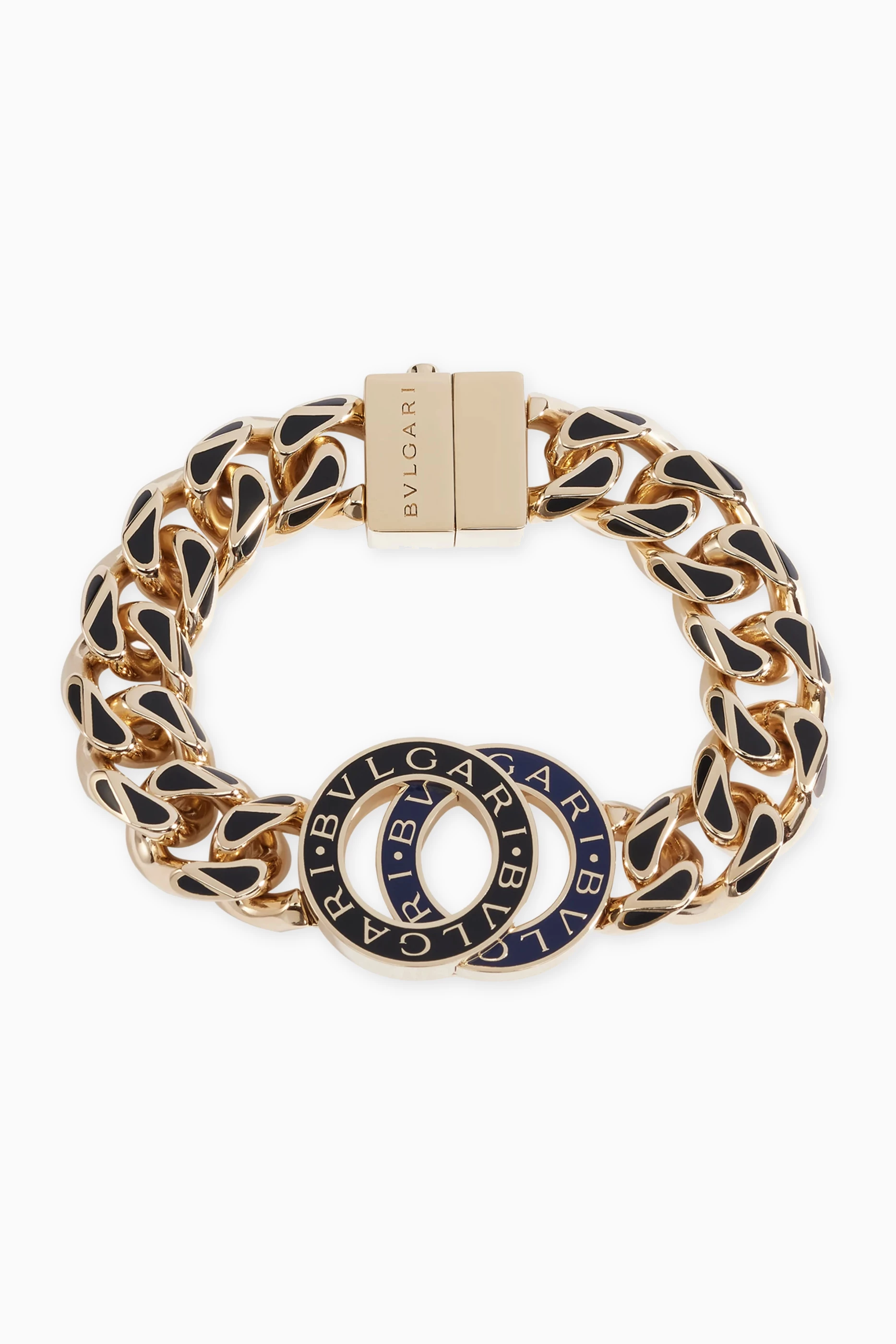Buy BVLGARI Gold BVLGARI BVLGARI Maxi Chain Bracelet in Light Gold plated Brass For Women Online Ounass UAE