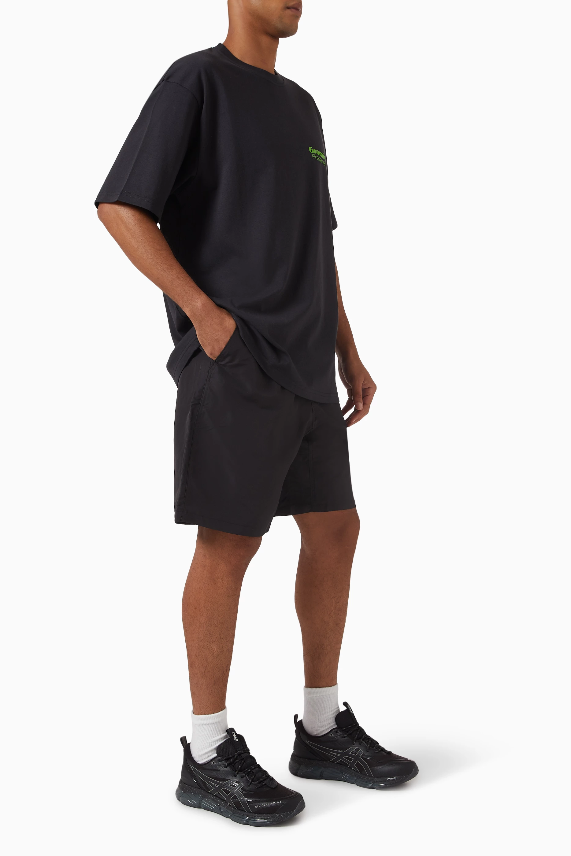 Buy Gramicci Black Shell Packable Shorts For Men Online Ounass UAE