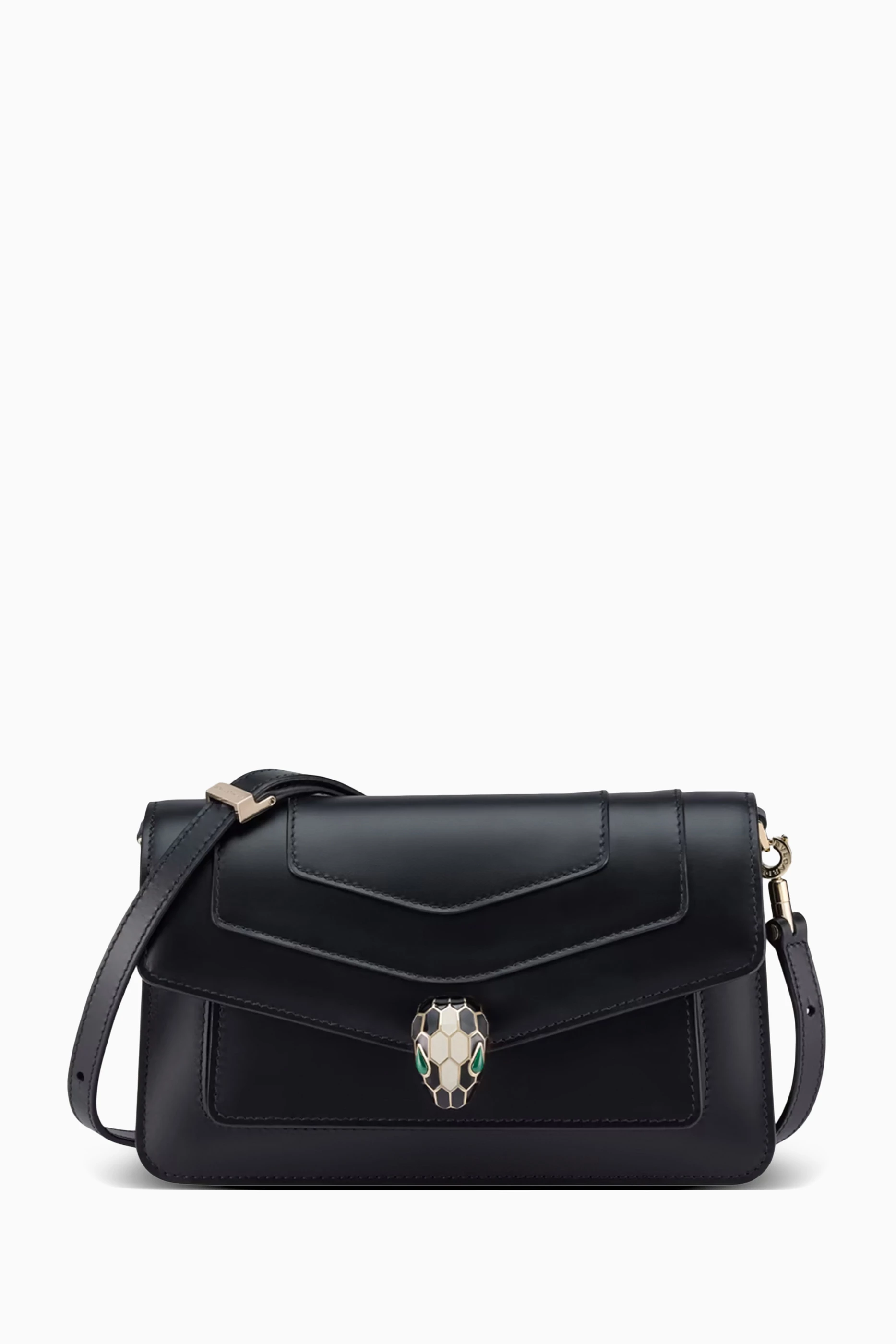 Buy BVLGARI Black Serpenti Forever East-west Shoulder Bag in