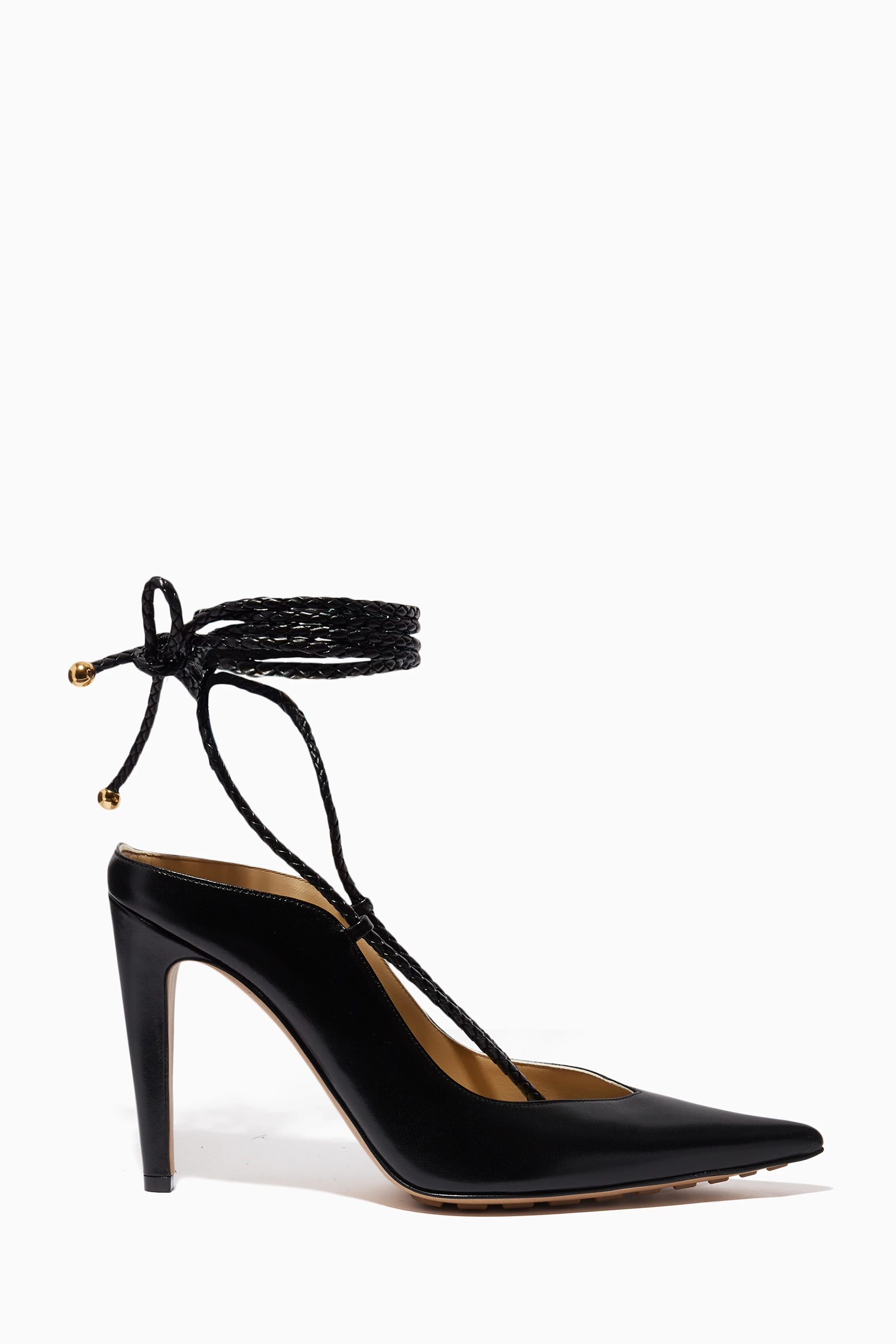 BOTTEGA VENETA Spritz ストラップ オープンバックパンプス BOTTEGA VENETA Spritz leather pumps | THE OUTNET