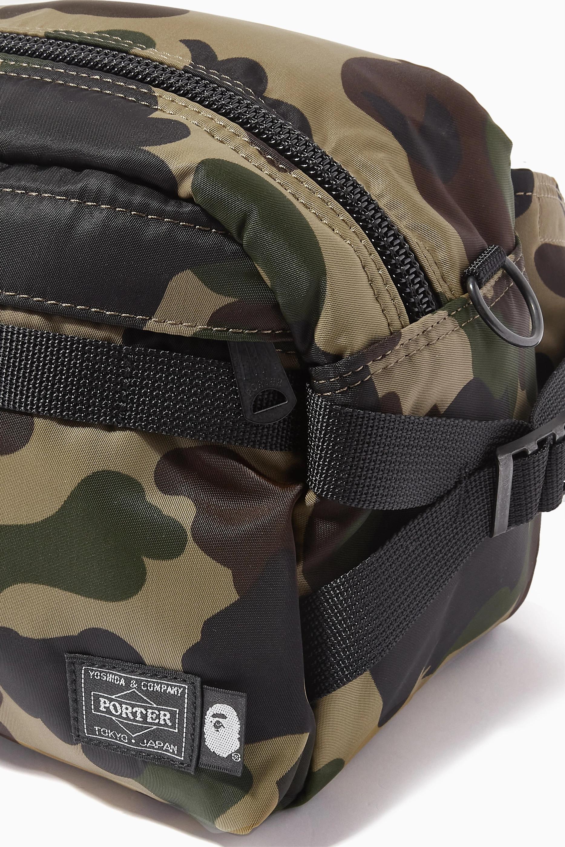 Buy A Bathing Ape Green x Porter 1st Camo Waist Bag in Nylon For