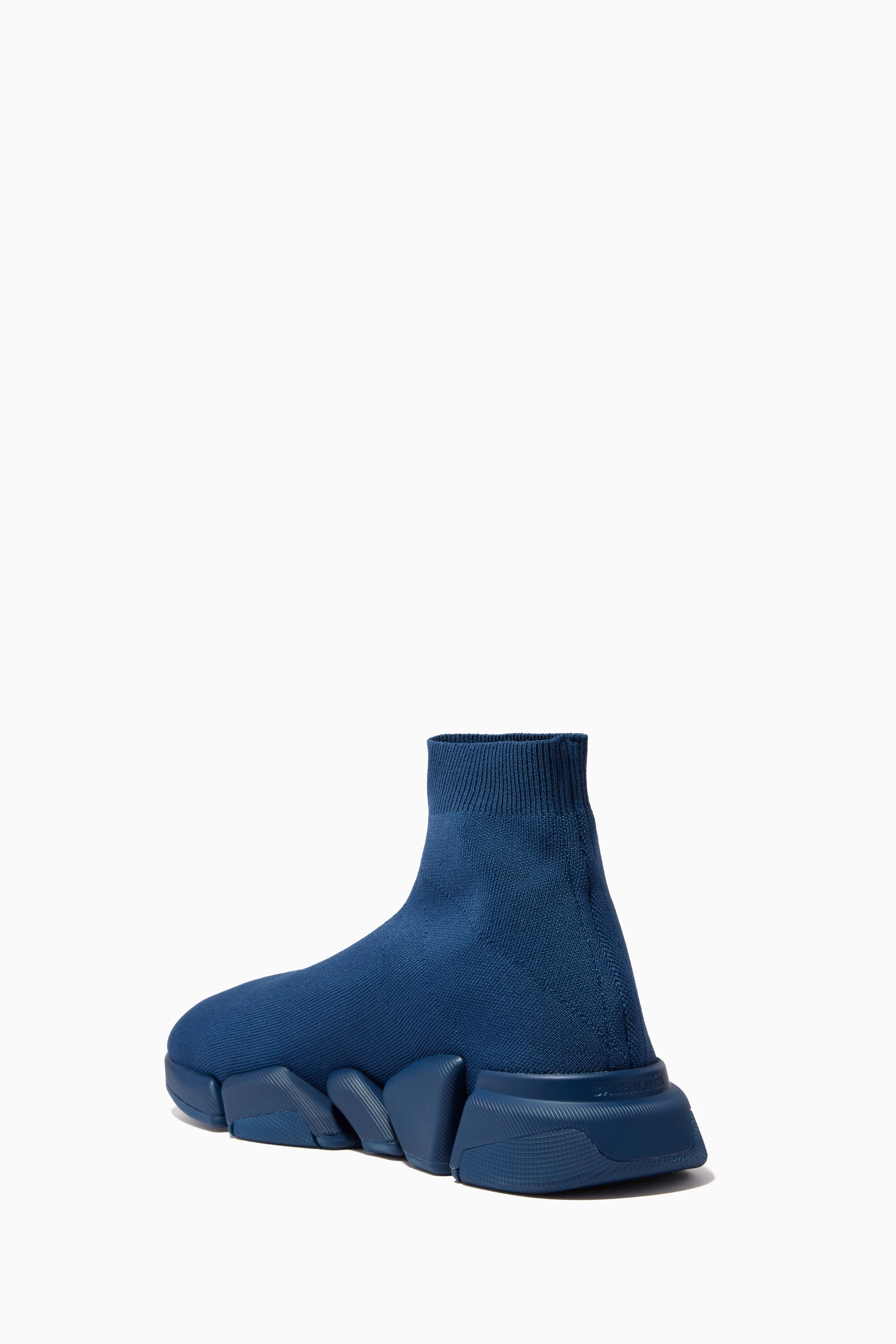Navy blue balenciaga speed trainer hot sale