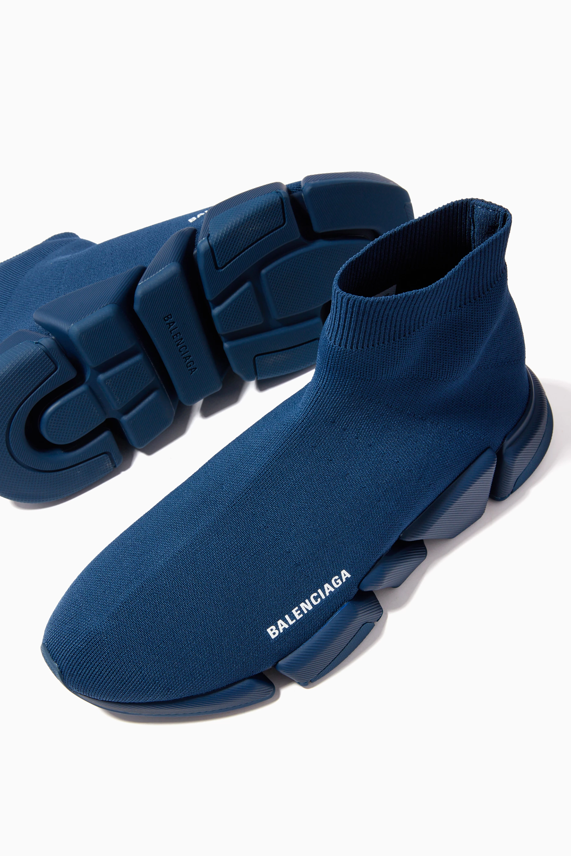 Navy blue balenciaga speed trainer store