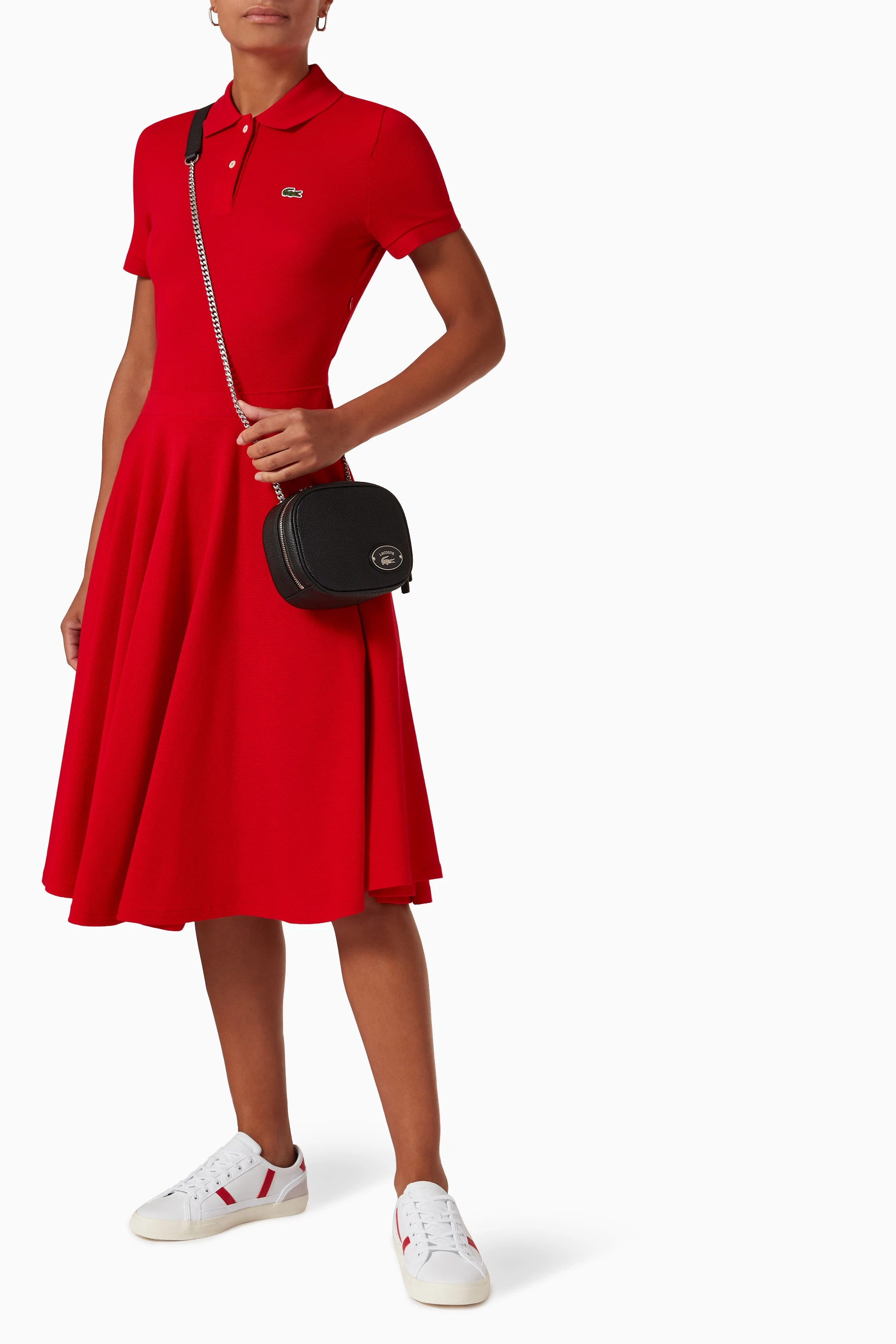 Lacoste dress red hot sale
