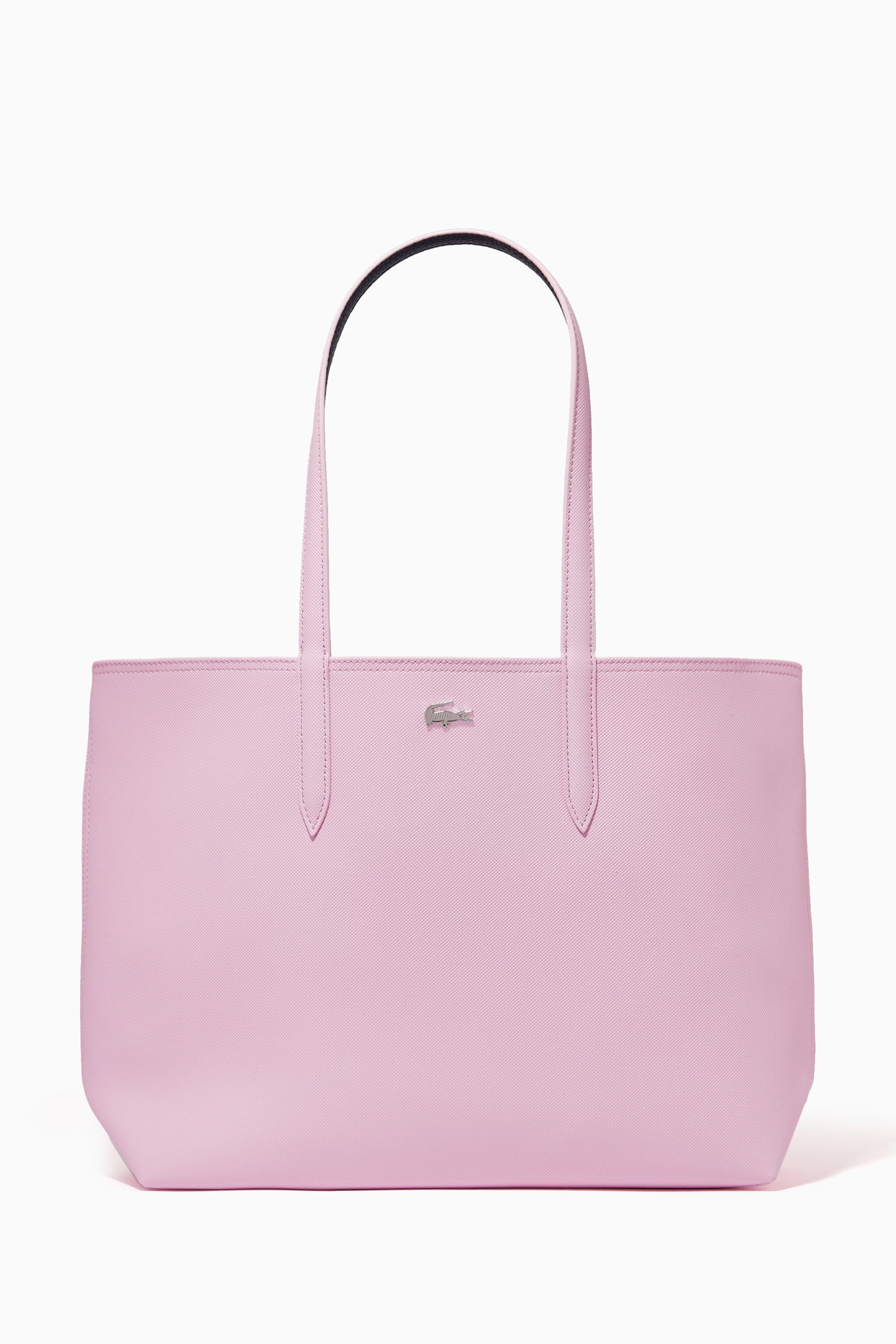 Buy Lacoste Pink Anna Reversible Tote Bag in Grained Leather For Women Online Ounass UAE